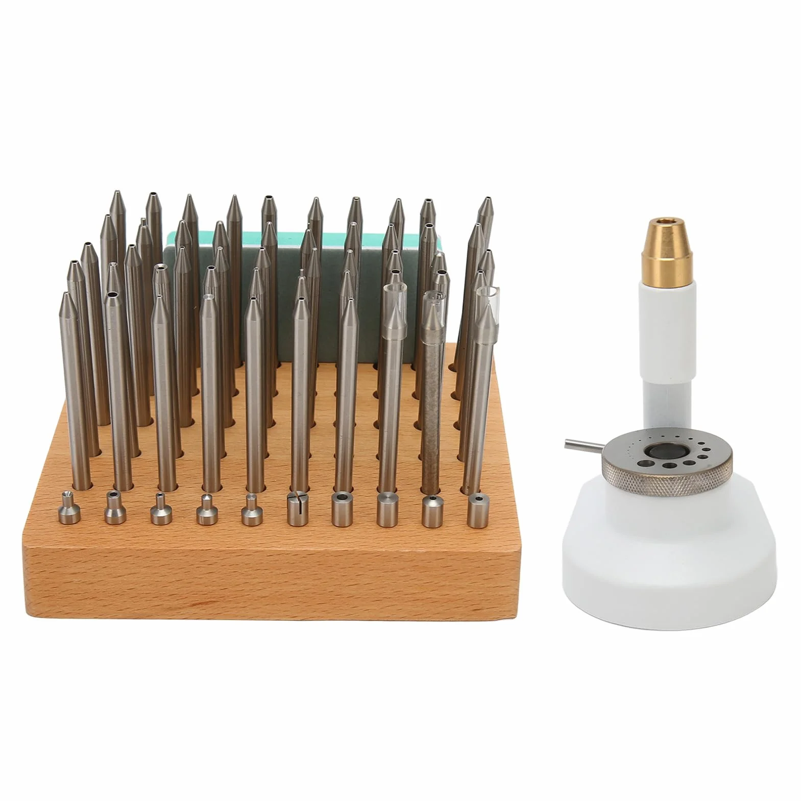 Kit de Herramientas de Reparación de Relojes, Diseño Ergonómico Antideslizante para Relojería con 50 Punzones y 10 Estacas