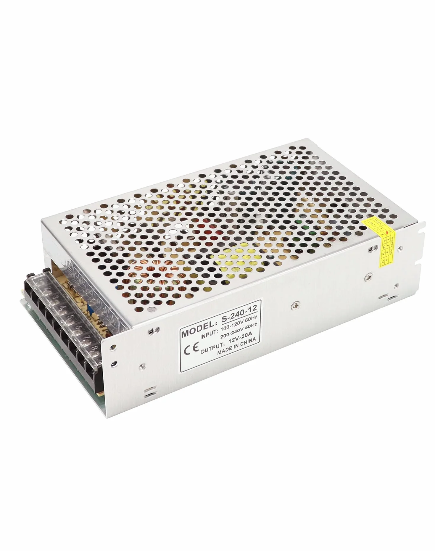 QWORK Fuente de alimentación conmutada DC 12V 20A 240W LED Transformador de Potencia