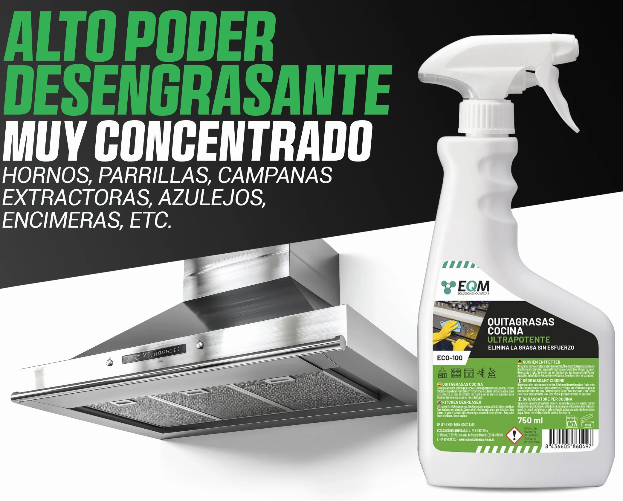 EQM ECO-100 Desengrasante Concentrado 750 ML