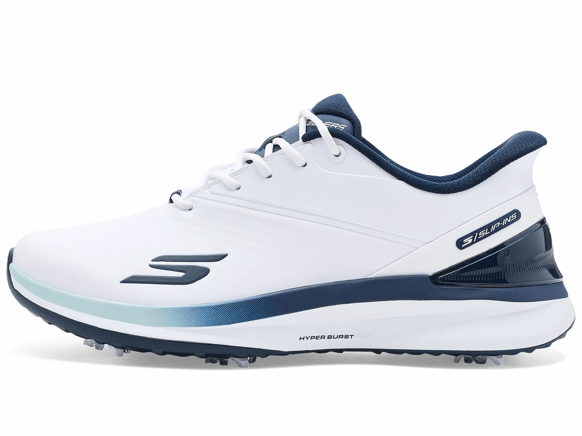 Skechers Golf Blade Tour SL, Zapatos de Golf para Hombre, Estándar (Blanco/Azul Marino, Sistema Tallas Calzado EU, Adulto, Números, Mediano, 43)