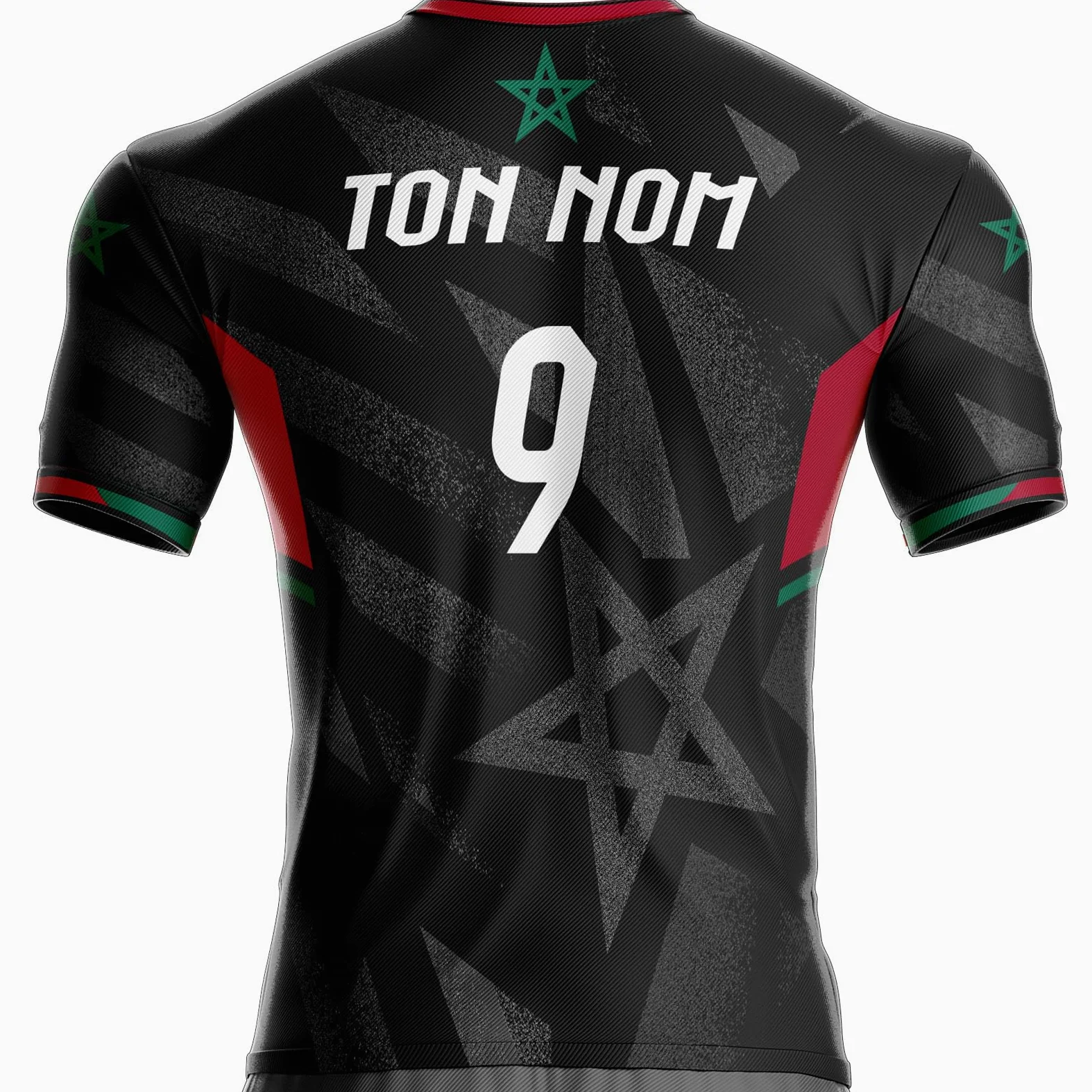 Camiseta Marruecos MC-64 Fútbol Bandera marroquí