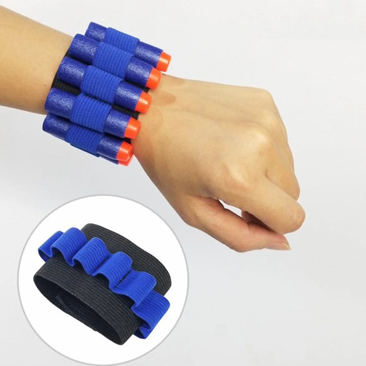 Soporte de tubo de extracción de sangre, muñequeras para flebotomía, capacidad 8 tubos, negro y azul