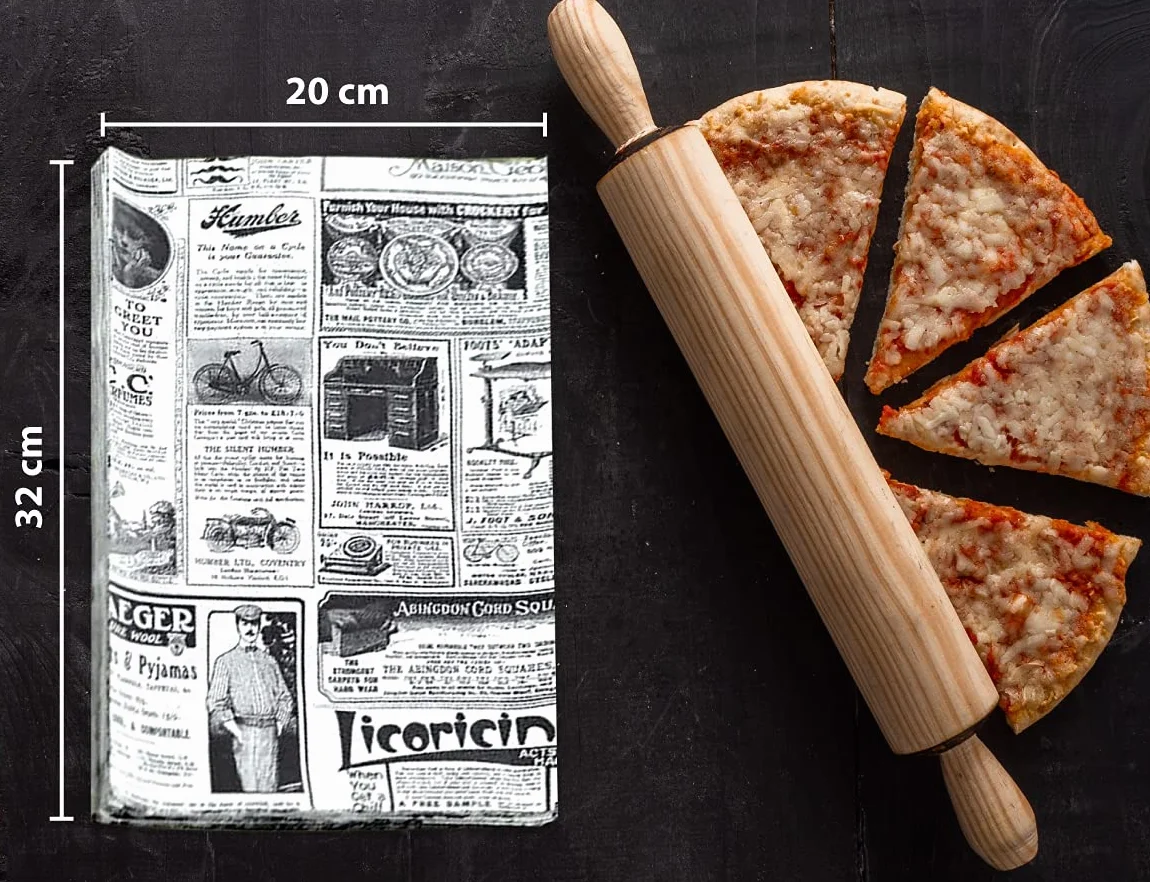 Papel antigrasa para Envolver Alimentos 100 Unidades 32 x 20 cm