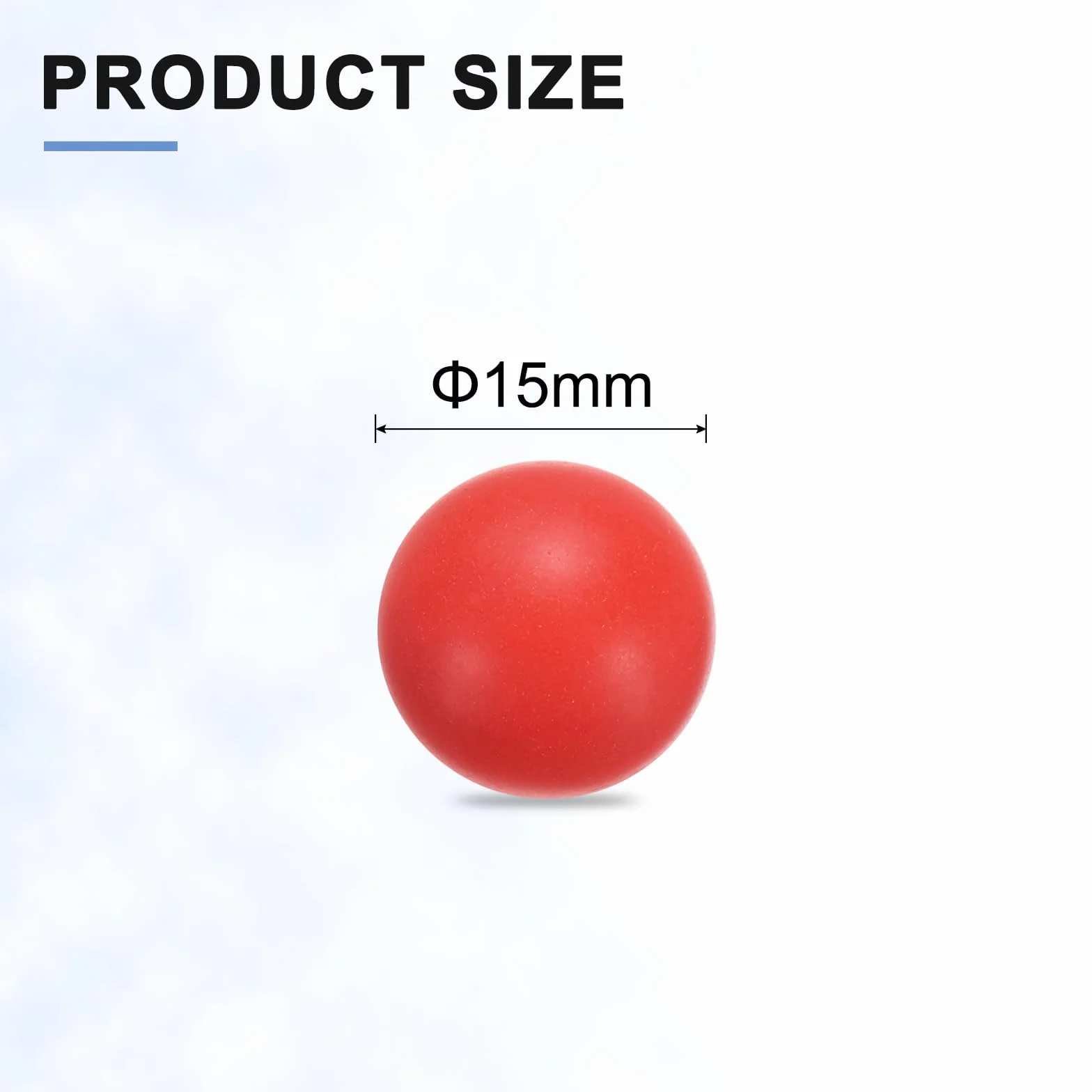 QUARKZMAN 25 Piezas Bolas Cojinete Plástico PP 15mm Precisión G2 Rojo