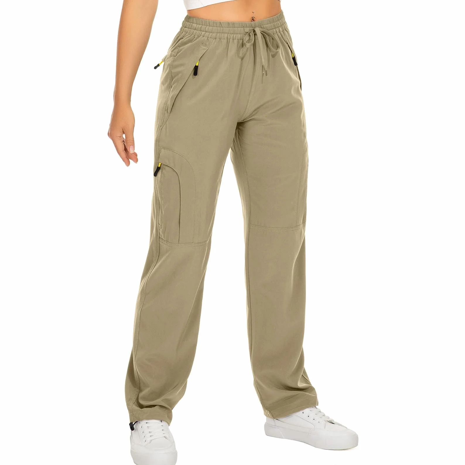 mosingle Pantalones cargo para mujer, ligeros, de secado rápido, UPF 50, pantalones de senderismo para safari, viajes, trabajo, casual, golf, bolsillos con cremallera
