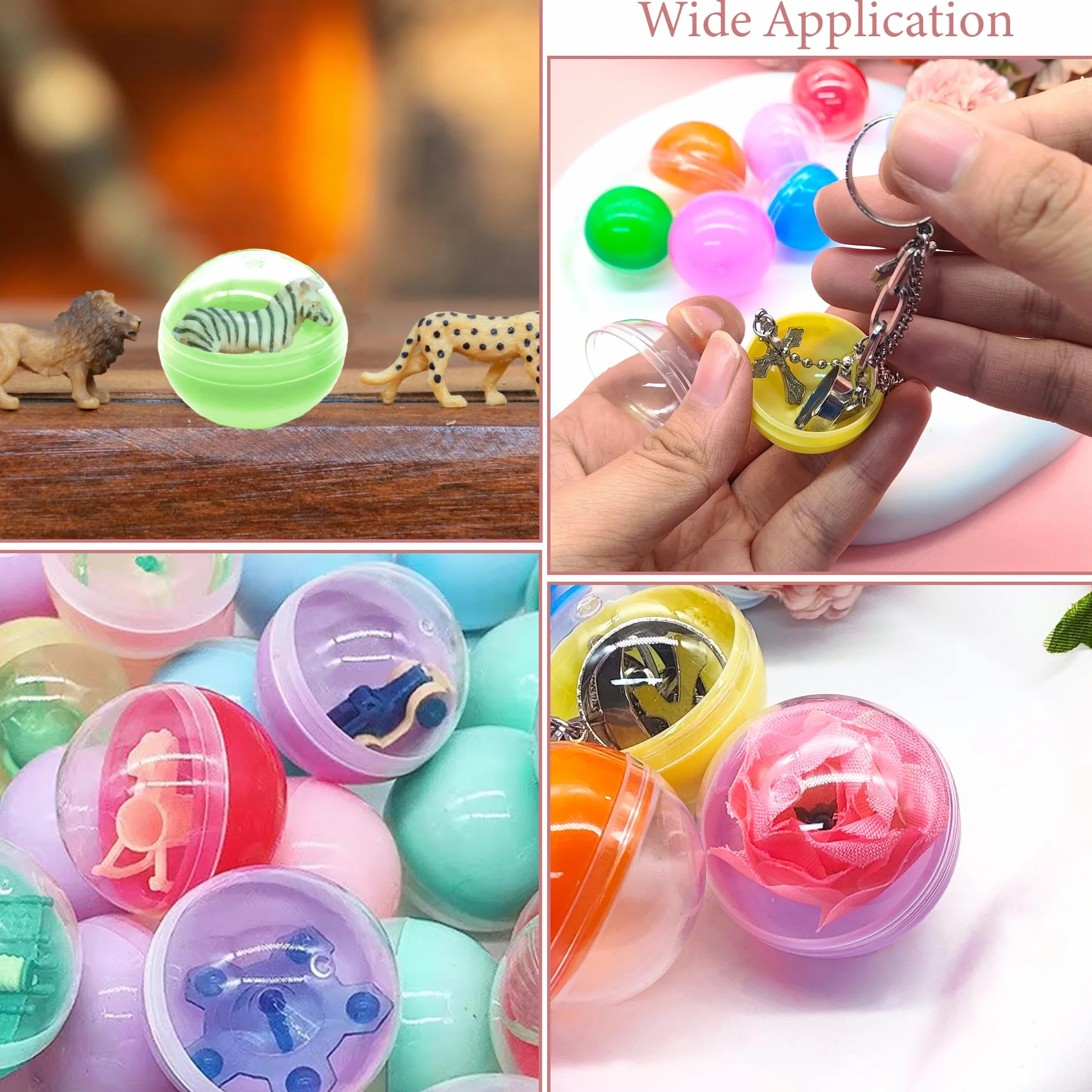 Bolas de acrílico rellenables transparentes 2 uds para manualidades y regalos de fiesta