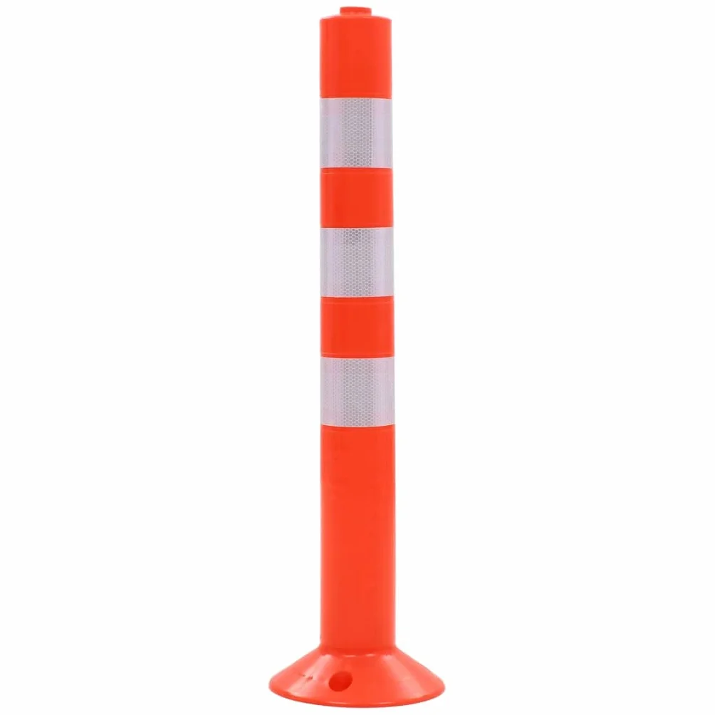 Bolardos de Control de Tráfico Plástico 75 cm Señales Advertencias