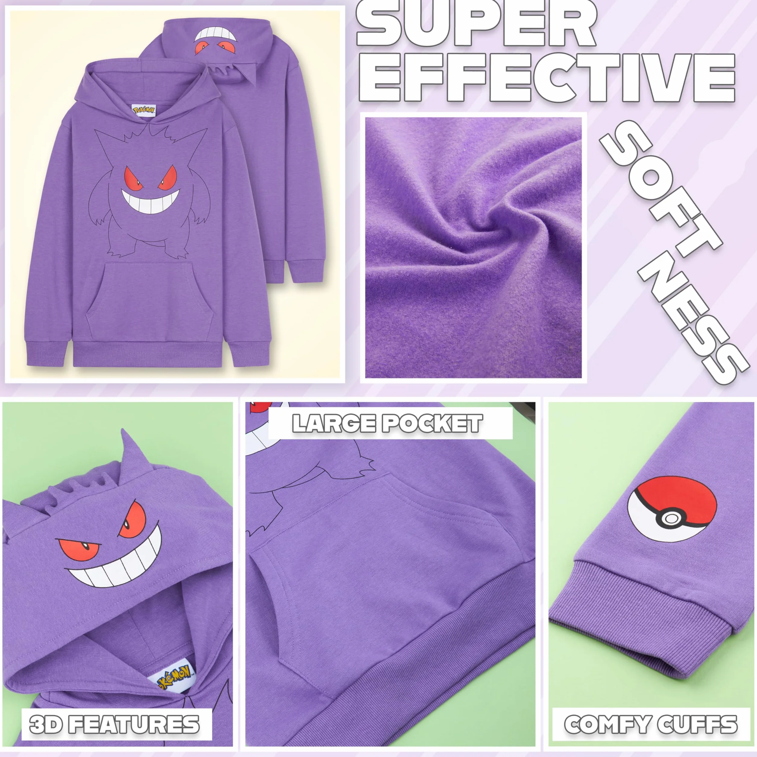Pokémon Chandal Niño 2 Piezas Sudadera con Capucha y Pantalones Jogger Anime Regalos