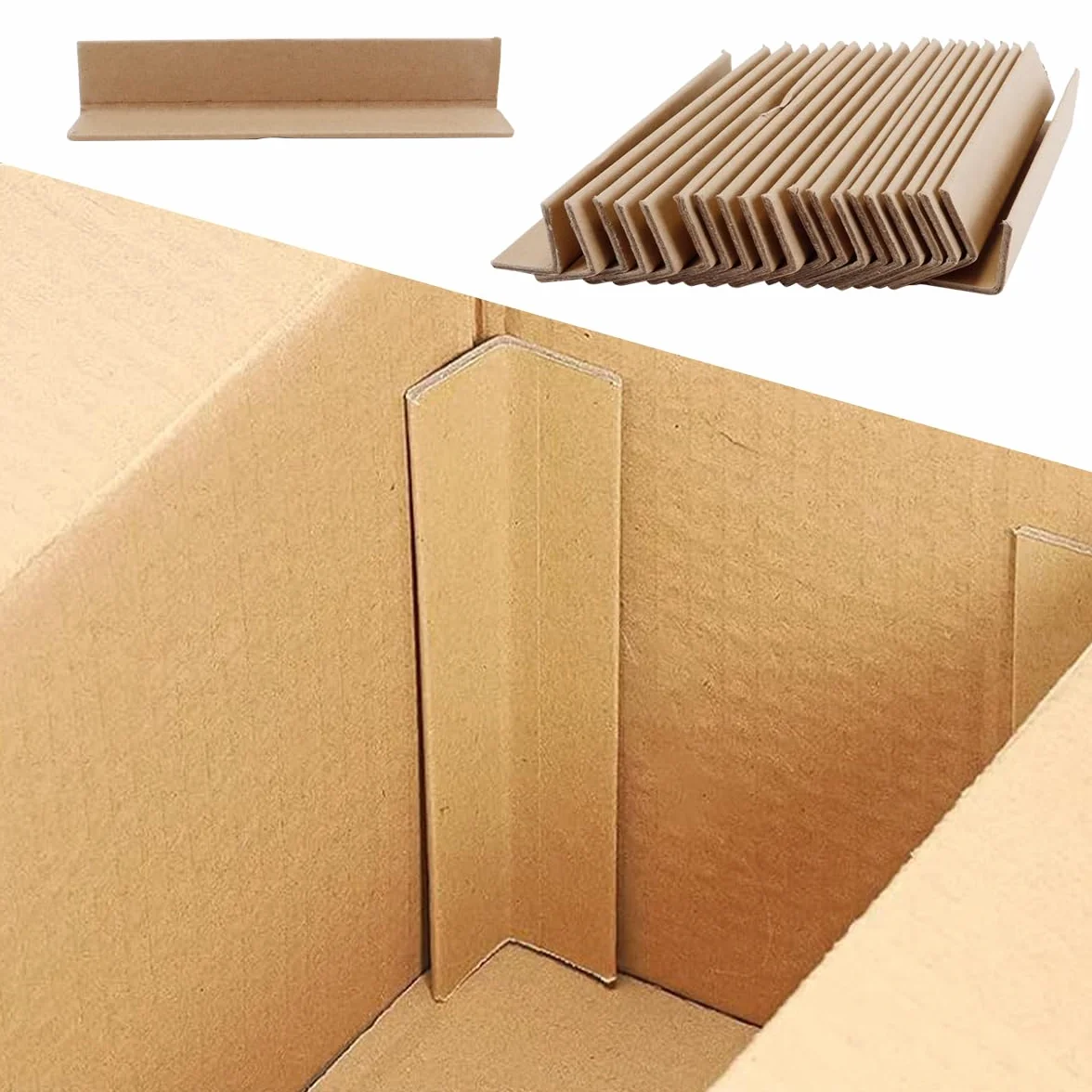 Protectores de esquinas de cartón 3 mm 150 x 30 mm para paquetes