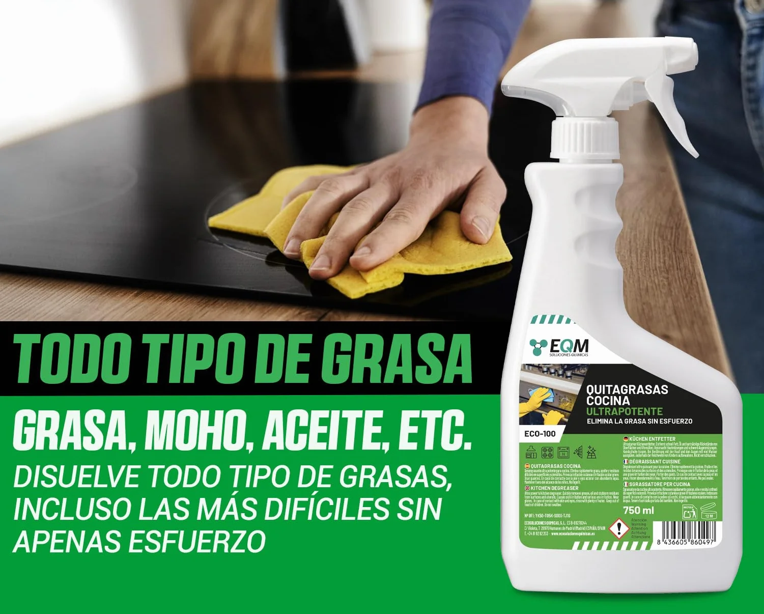 EQM ECO-100 Desengrasante Concentrado 750 ML