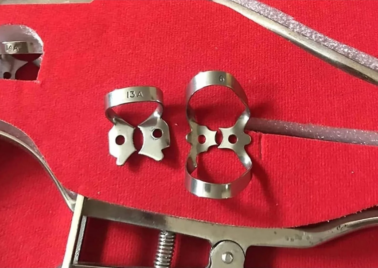 Modelo anatómico humano kit de dique de goma para endodoncia dental con marcos de abrazaderas