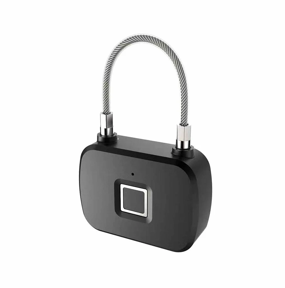 Candado inteligente con huella dactilar, Huella Dactilar Pa One Touch 10 Huellas Dactilares 15 Meses for Taquillas Maleta Negro