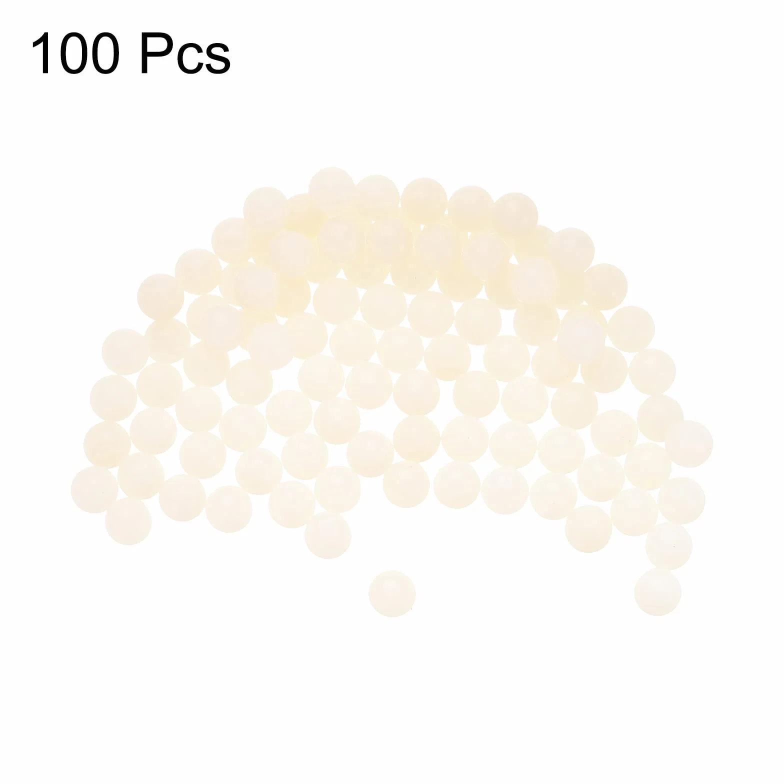 QUARKZMAN 100 Piezas Bolas de Rodamiento Nylon 1/4" (6.35mm) Precisión Plástico Sólido