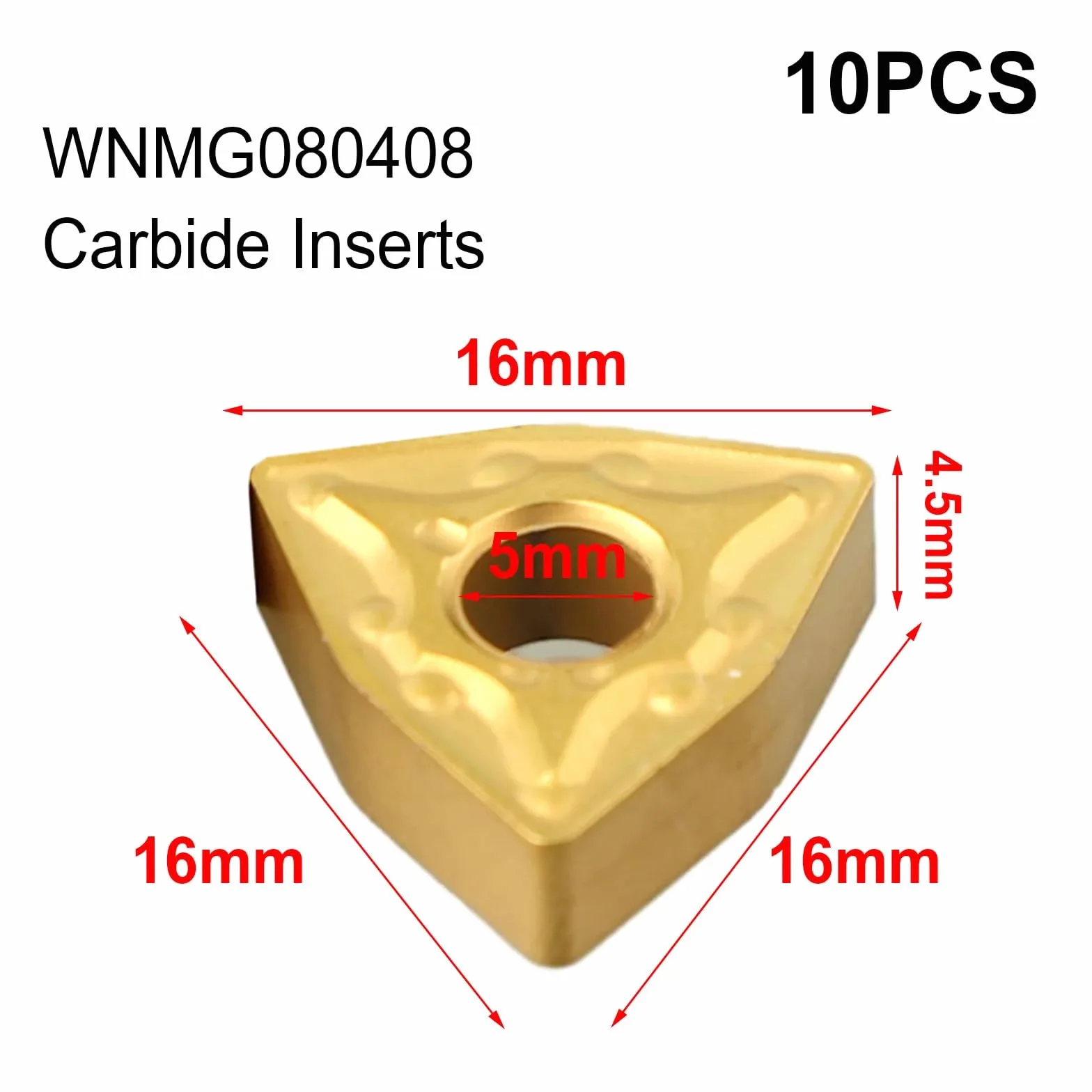 Samfox Insertos de Carburo WNMG 10 Piezas para Torno Herramienta de Corte CNC