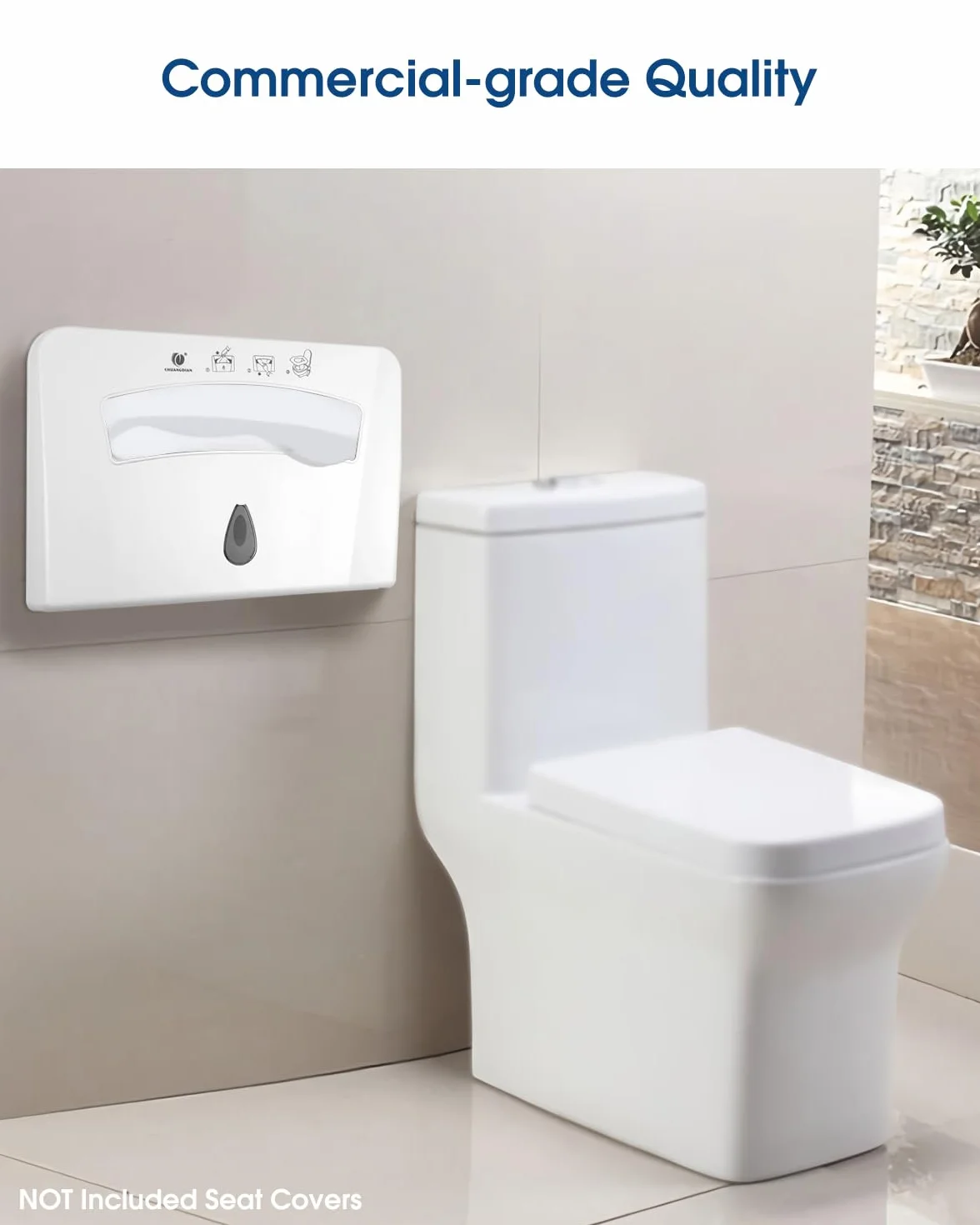 Dispensador de fundas para asiento de inodoro CHUANGDIAN, montado en pared, blanco