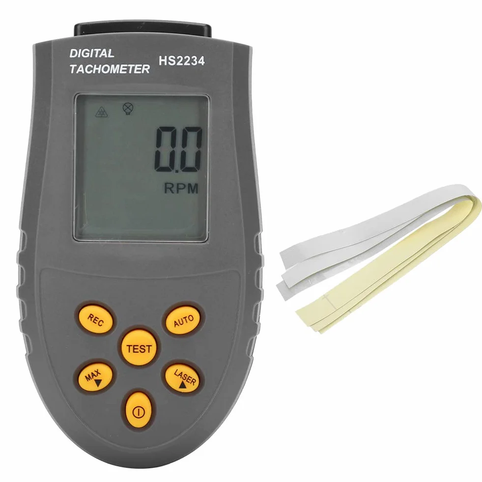 Tacómetro Digital HS2234 sin Contacto 0.1 RPM Indicador de Velocidad del Motor Negro