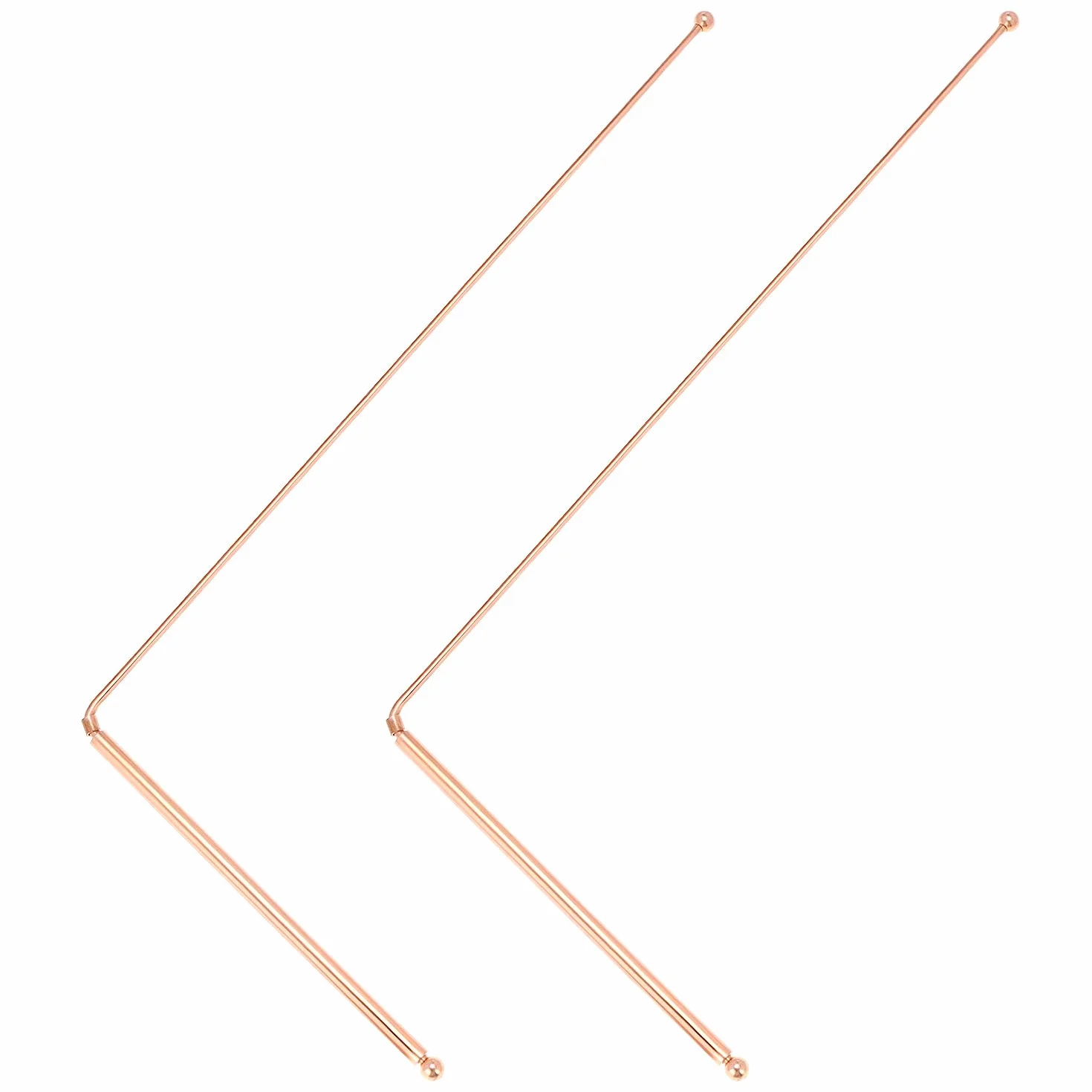 QWORK® Juego de varillas de radiestesia de cobre puro 99,9% 2 piezas para detección de agua