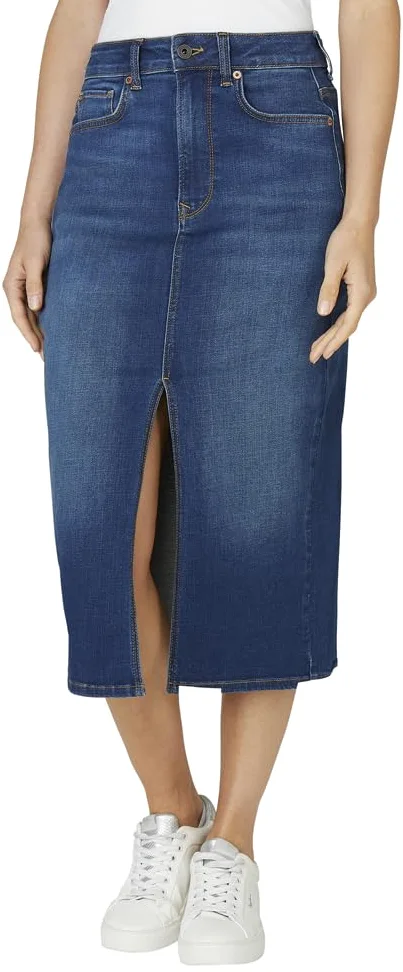 Pepe Jeans Midi Skirt HW Falda Mujer (Pack de 1)