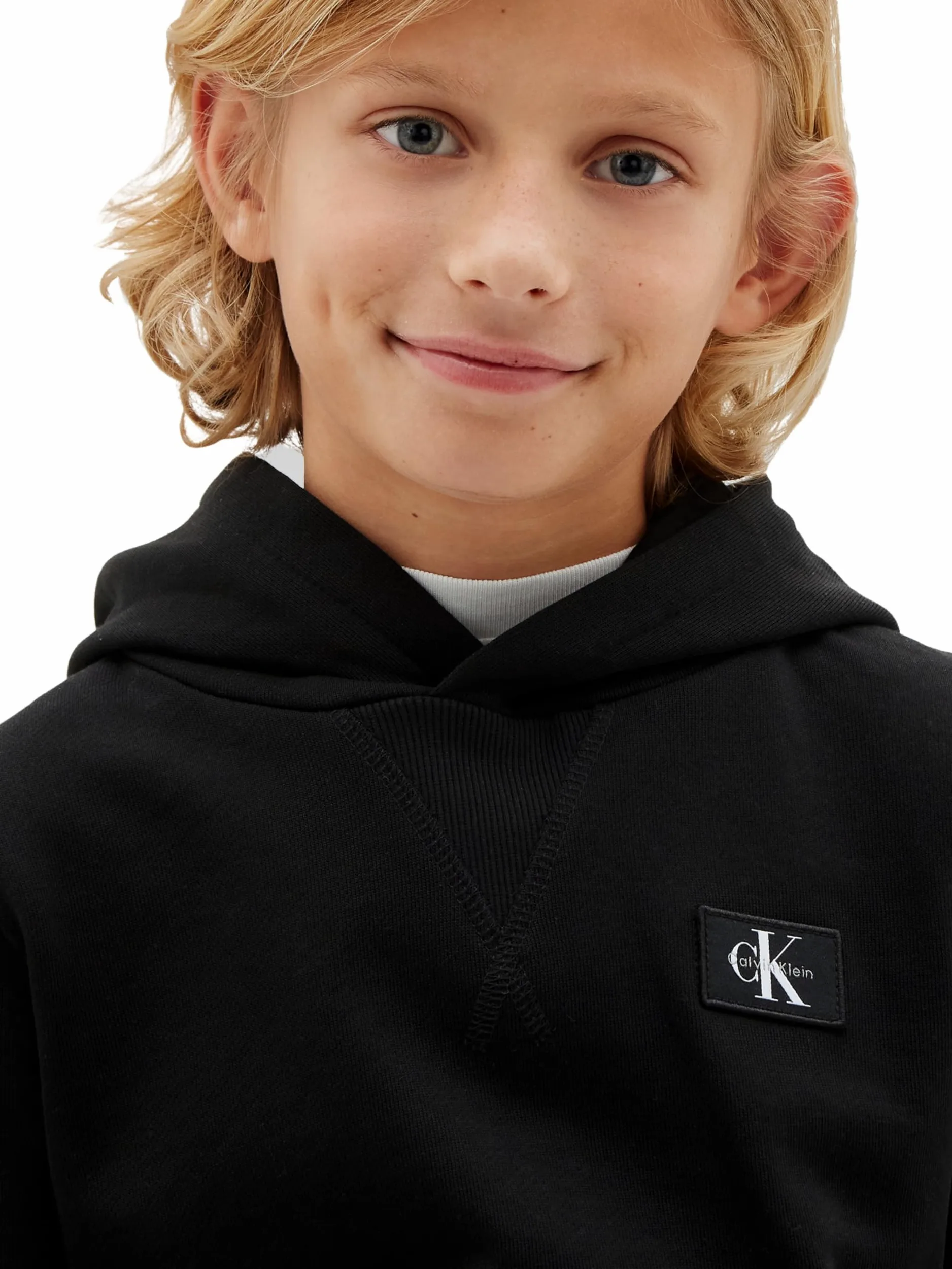 Calvin Klein Terry CK Woven Label Hoodie Lvcktjb39b Otras Sudaderas Niños