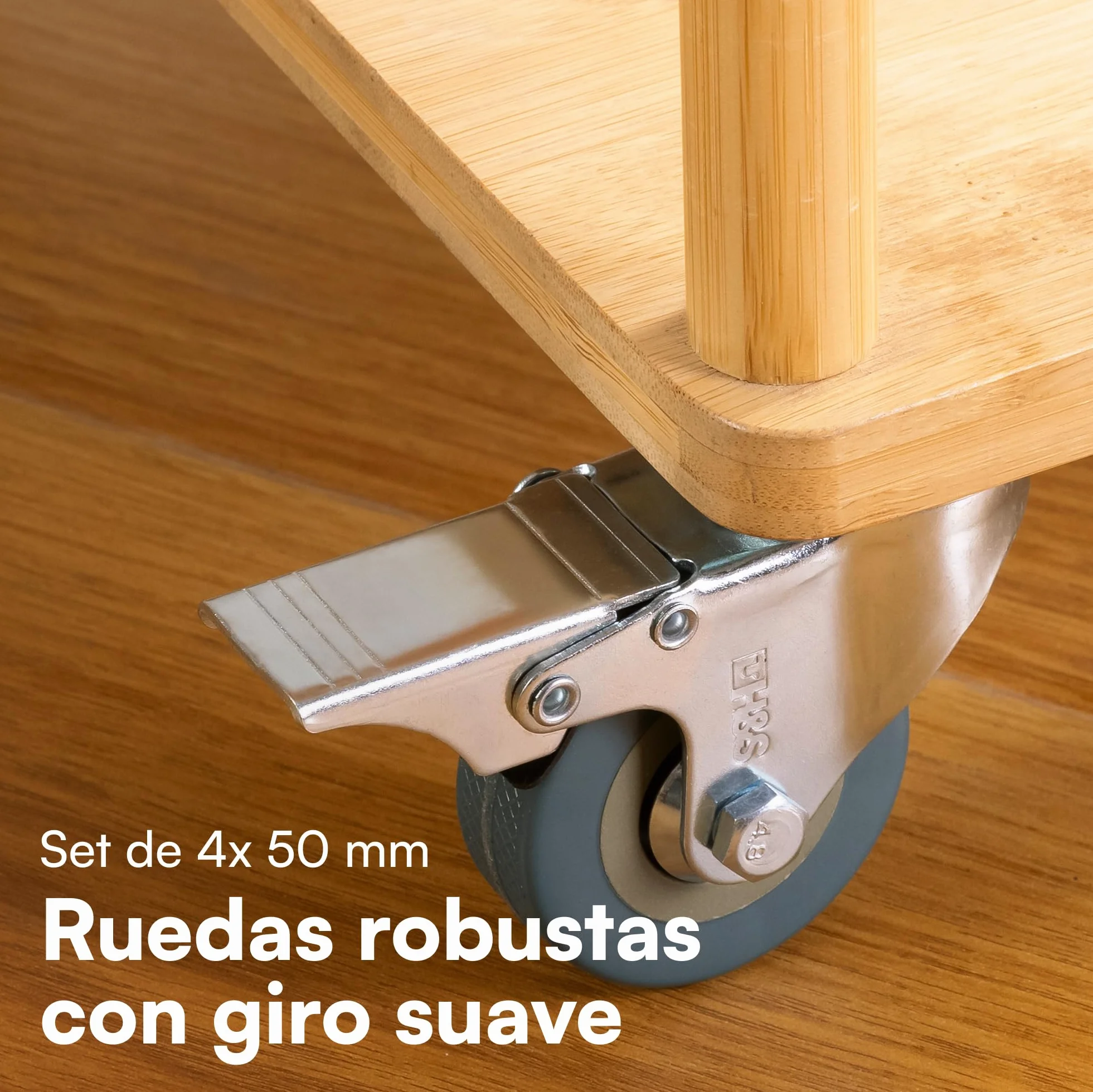 Ruedas para Muebles Pesados 50mm con Freno 4uds