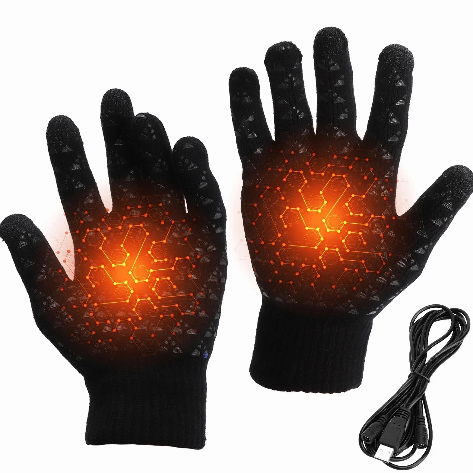 HENGBIRD Guantes calefactables USB eléctricos con pantalla táctil para invierno esquí ciclismo