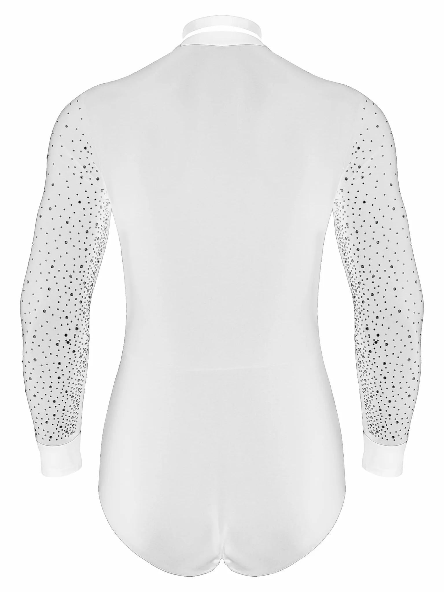 Yhong Camisa latina para hombre con diamantes de imitación, camiseta de una pieza, disfraz de danza con pajarita salsa samba chacha modernas camisetas de baile