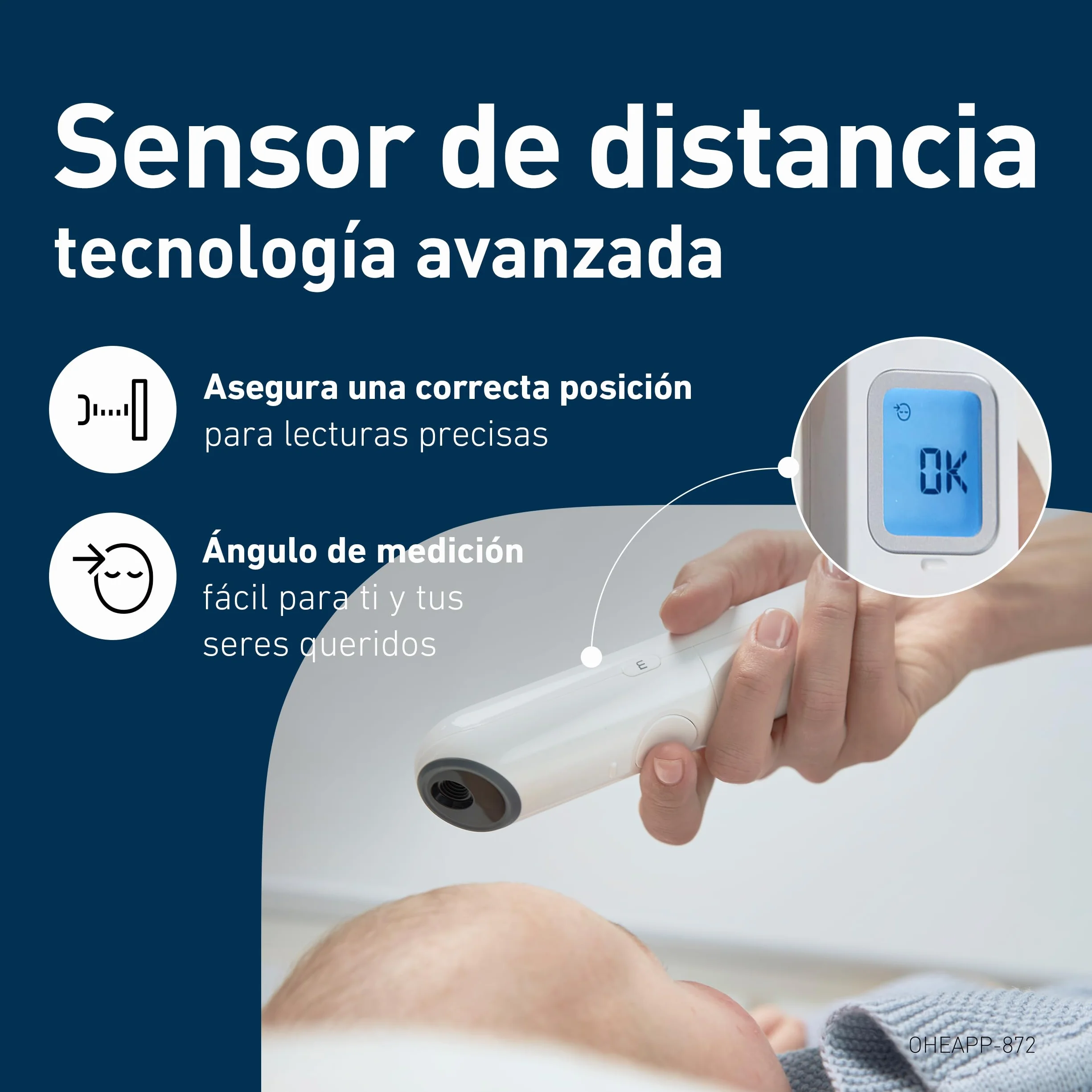 OMRON Gentle Temp 730 Termómetro digital sin contacto infrarrojos para frente líquidos y oído bebé rápido preciso con memoria