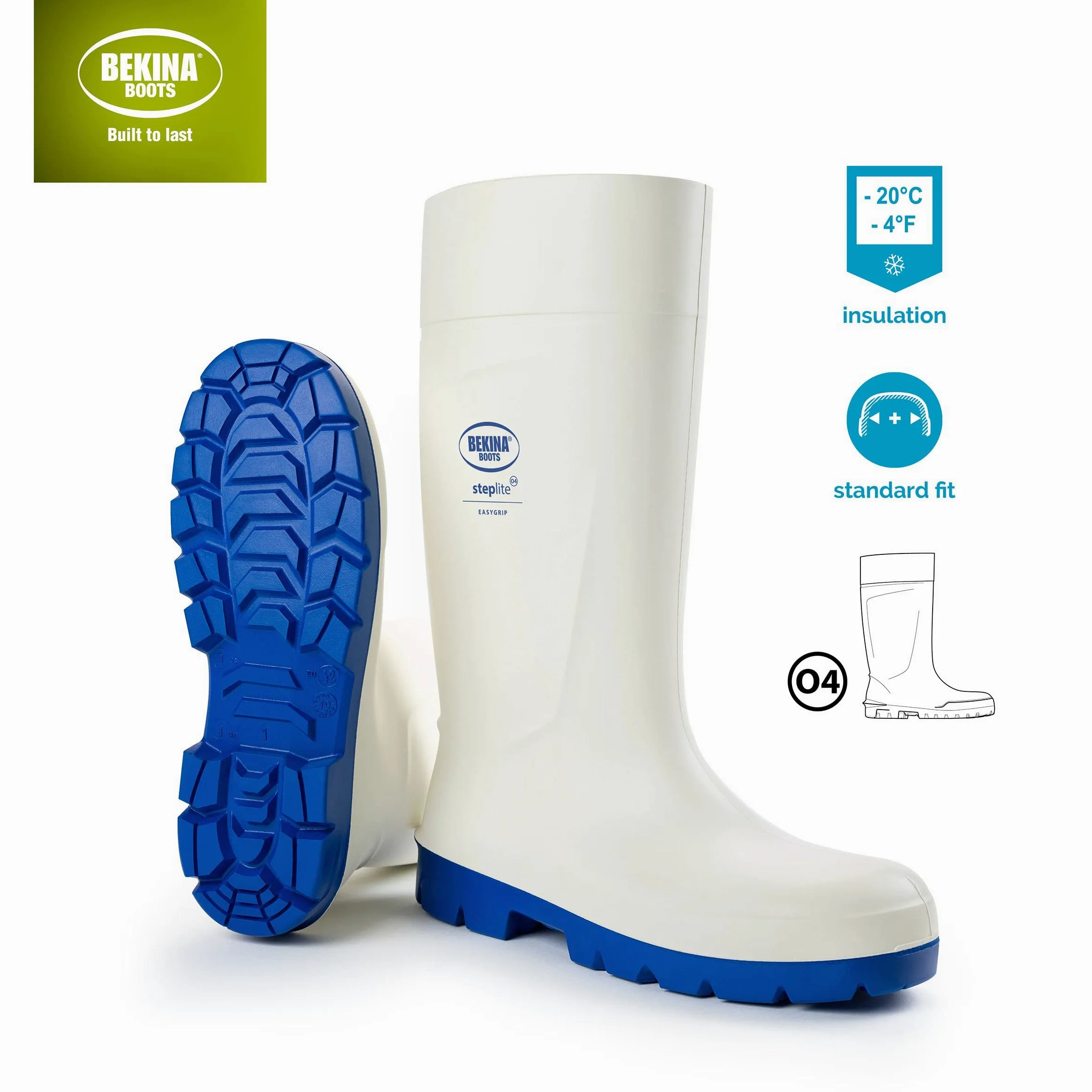 Botas de Seguridad sin Puntera de Acero para la Industria alimentaria, fáciles de Limpiar y desinfectar, Incl. Suela incrustada para pies Secos, Gran Comodidad de Uso, Blanco, EU 46