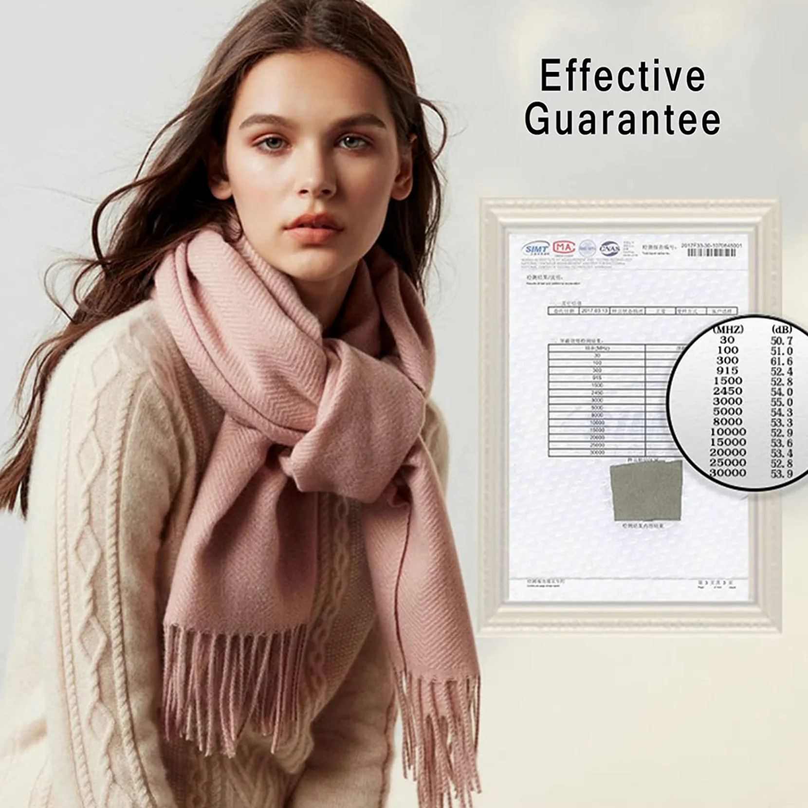 Bufanda de protección radiológica de Fibra de Plata EMF, Protector de Cuello Anti-radiación Protege la tiroides, Transpirable Estirable conductora