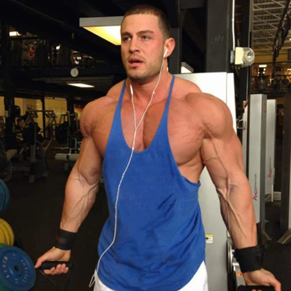 Muscle Gym Stringer Tank Tops para Entrenamiento Culturismo Chaleco Deportivo Racerback Algodón