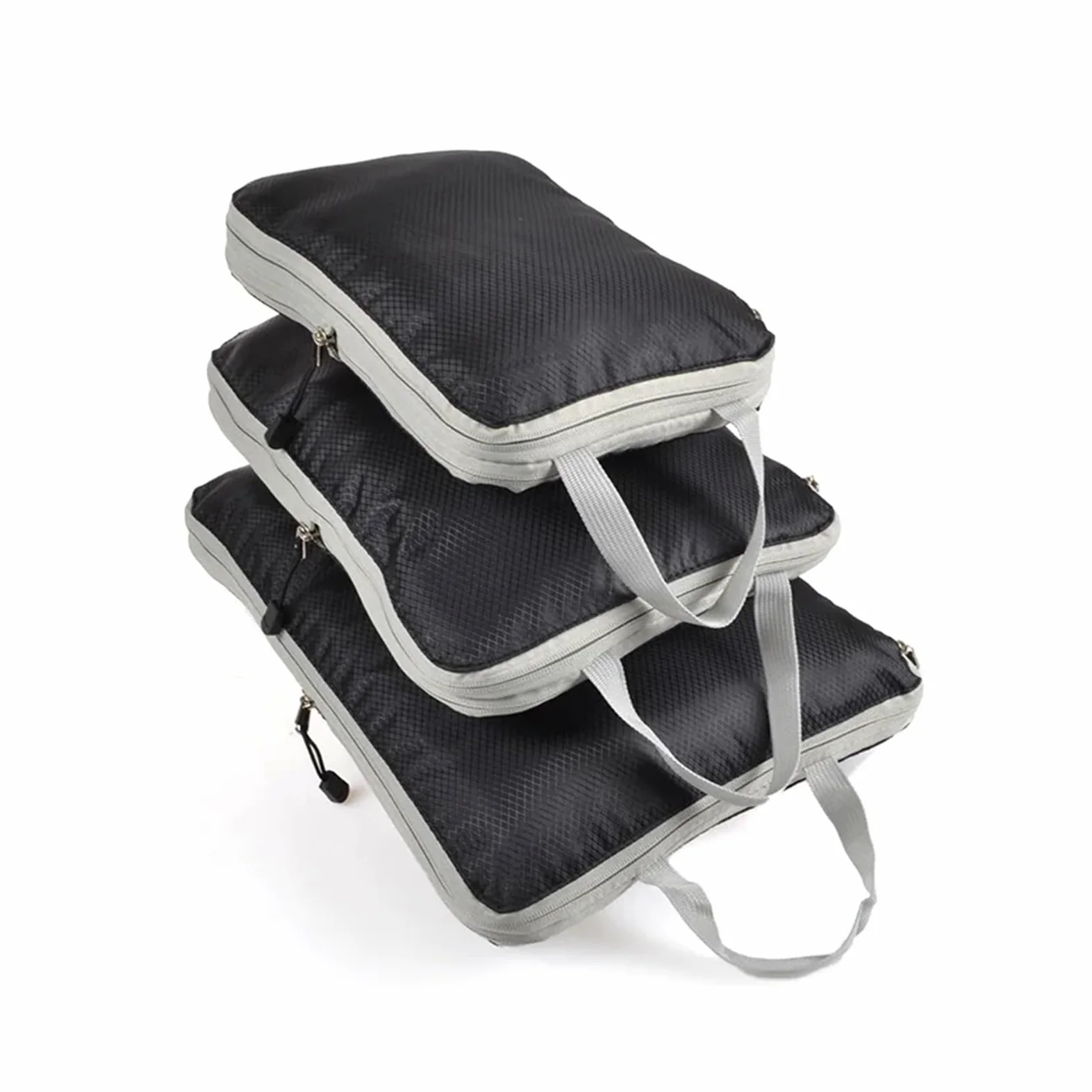 Organizador Para Maletas Cubos de embalaje plegables y comprimibles, bolsa viaje impermeable, maleta nailon, portátil con bolso, organizador equipaje(Light blue)