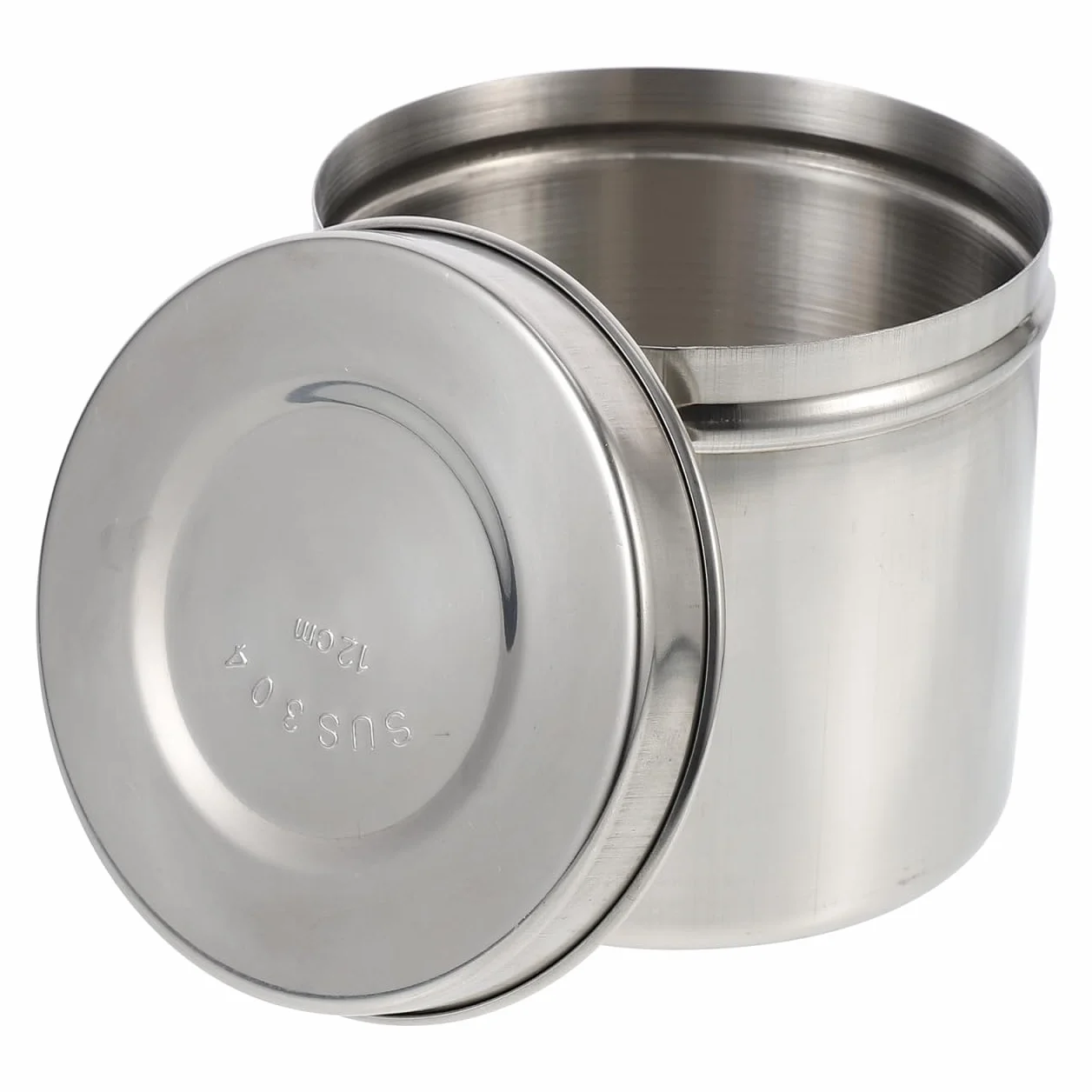 Frasco de Acero Inoxidable 4.72x4.52x4.52in para Almacenamiento de Ungüento con Sellado Hermético