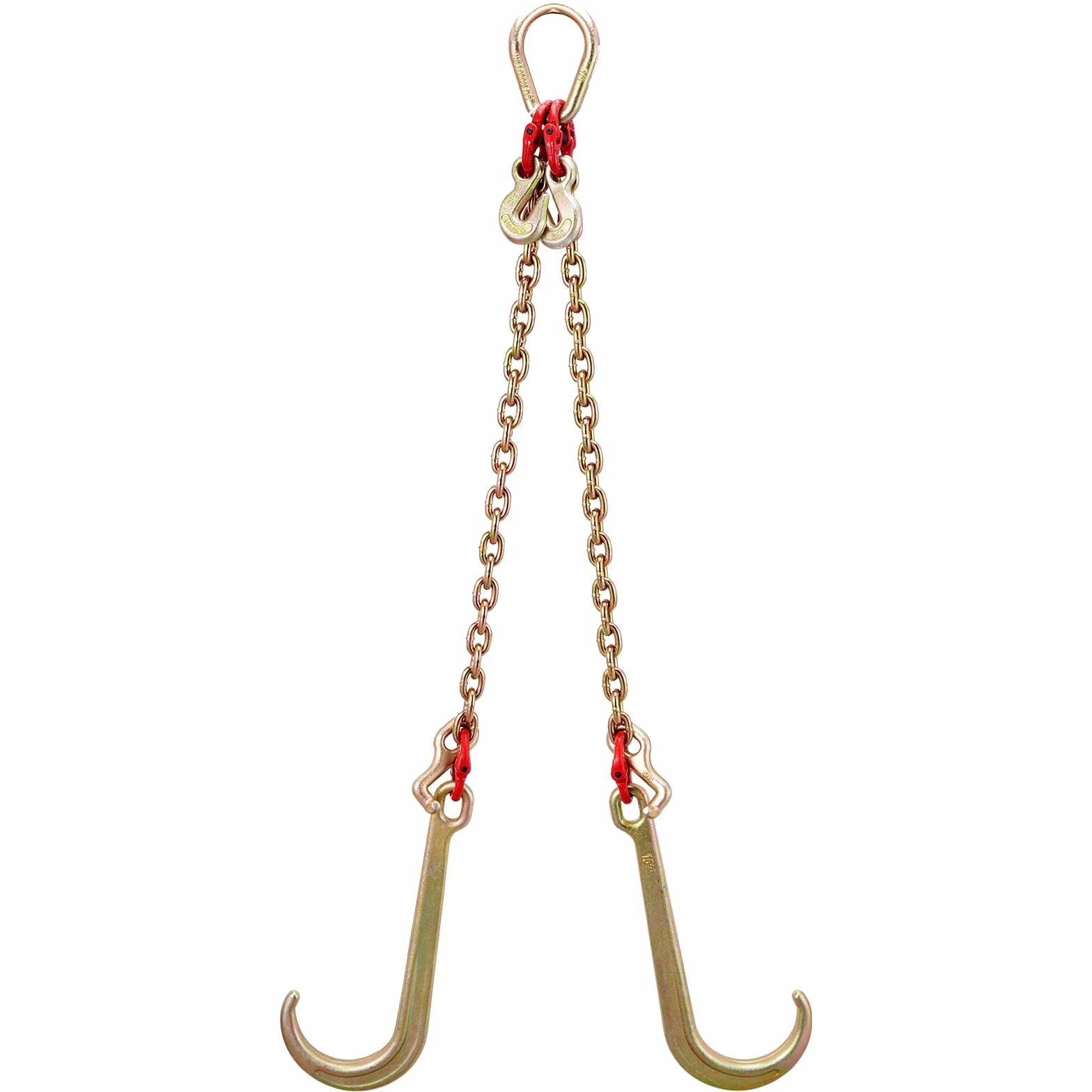 VEVOR Cadena de brida en V Grado 80 Transporte 4,2 T con Ganchos T 10x6cm J 38x15cm