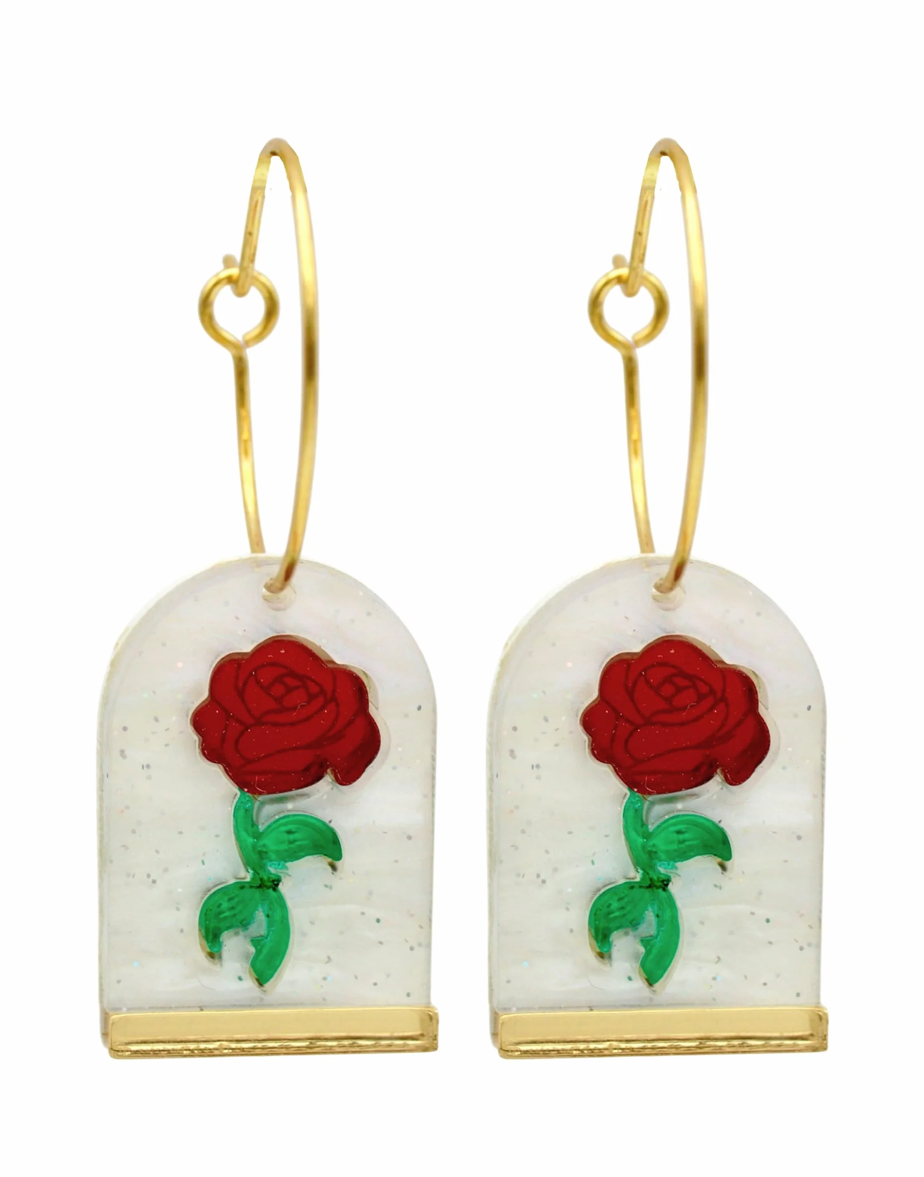 Soul | Pendientes Rosa Eterna Divertidos Originales Mujer de Acero y Metacrilato Regalo