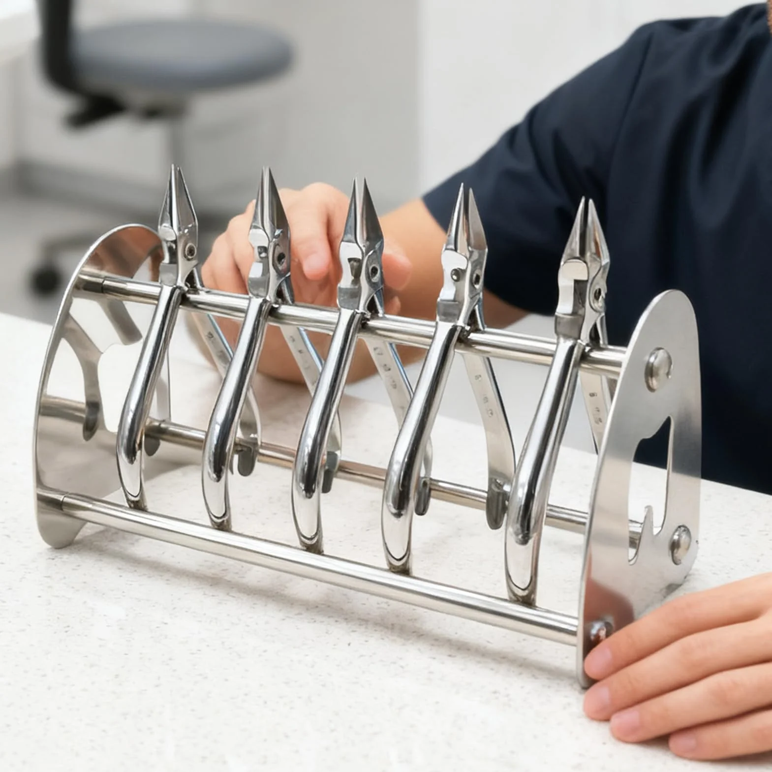 Soporte para alicates de ortodoncia, acero inoxidable, almacenamiento de herramientas