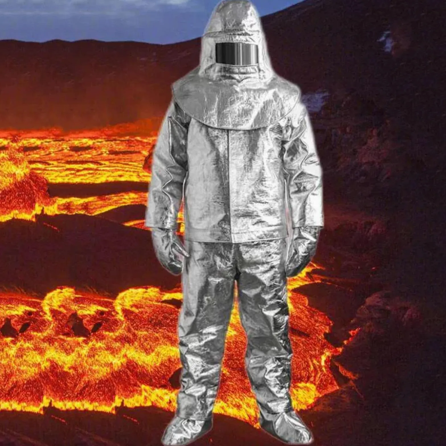 Traje Protección contra Incendios, Uniforme Bombero Resistente A Altas Temperaturas para Plantas Químicas Y contra Incendios