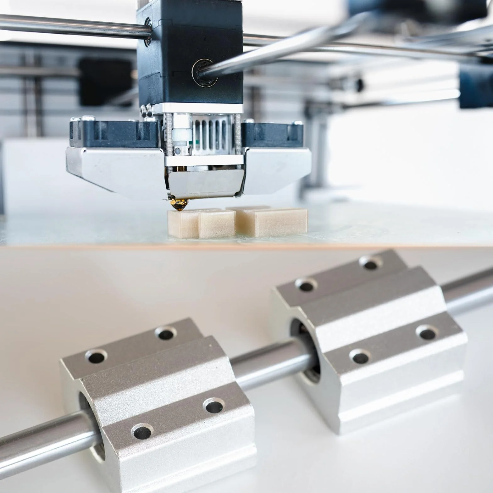 QUARKZMAN Varilla Guía Lineal 20mm X 300mm Acero Templado Cromado para Impresora 3D CNC