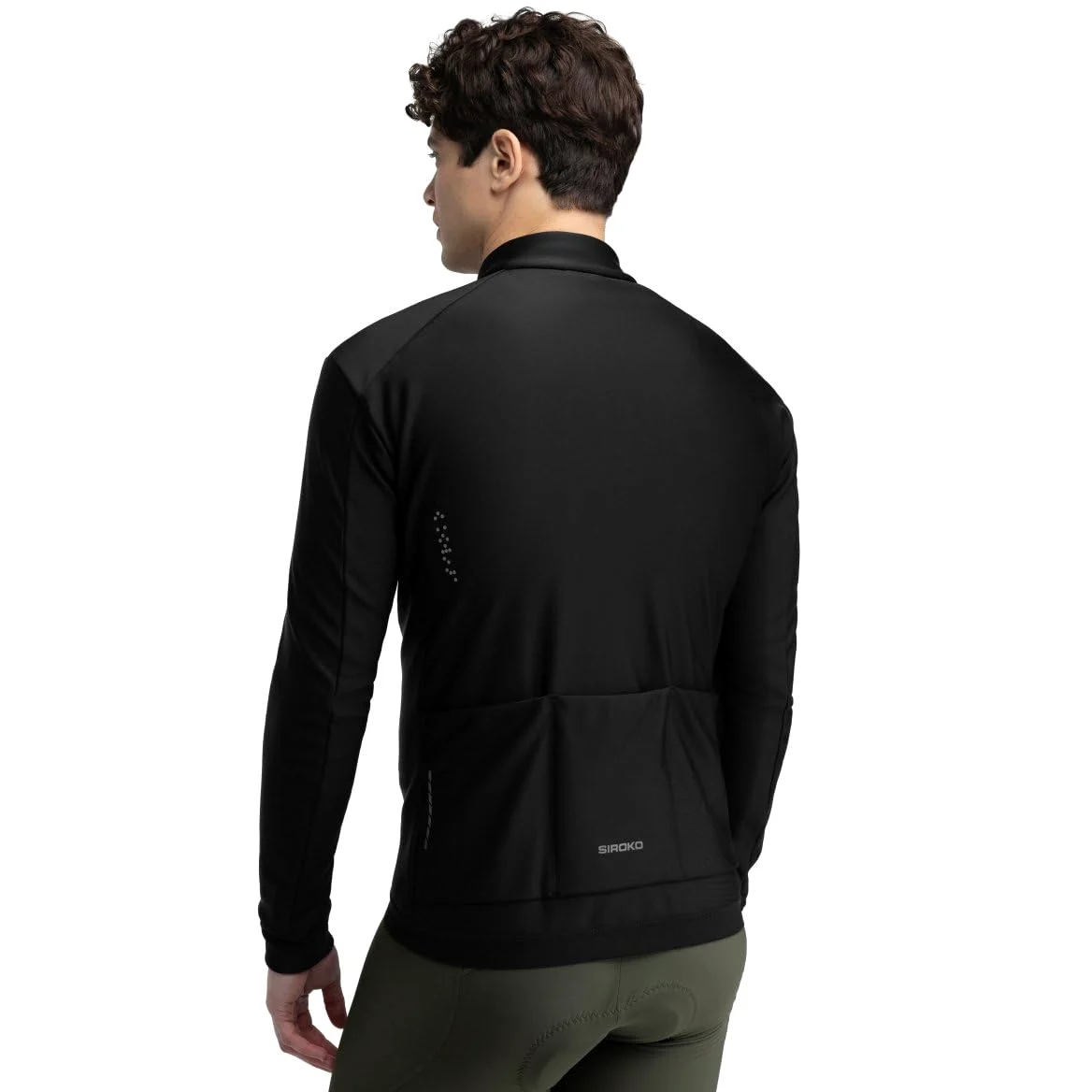 SIROKO - Chaqueta de Ciclismo J1 Furkapass - L - Negro