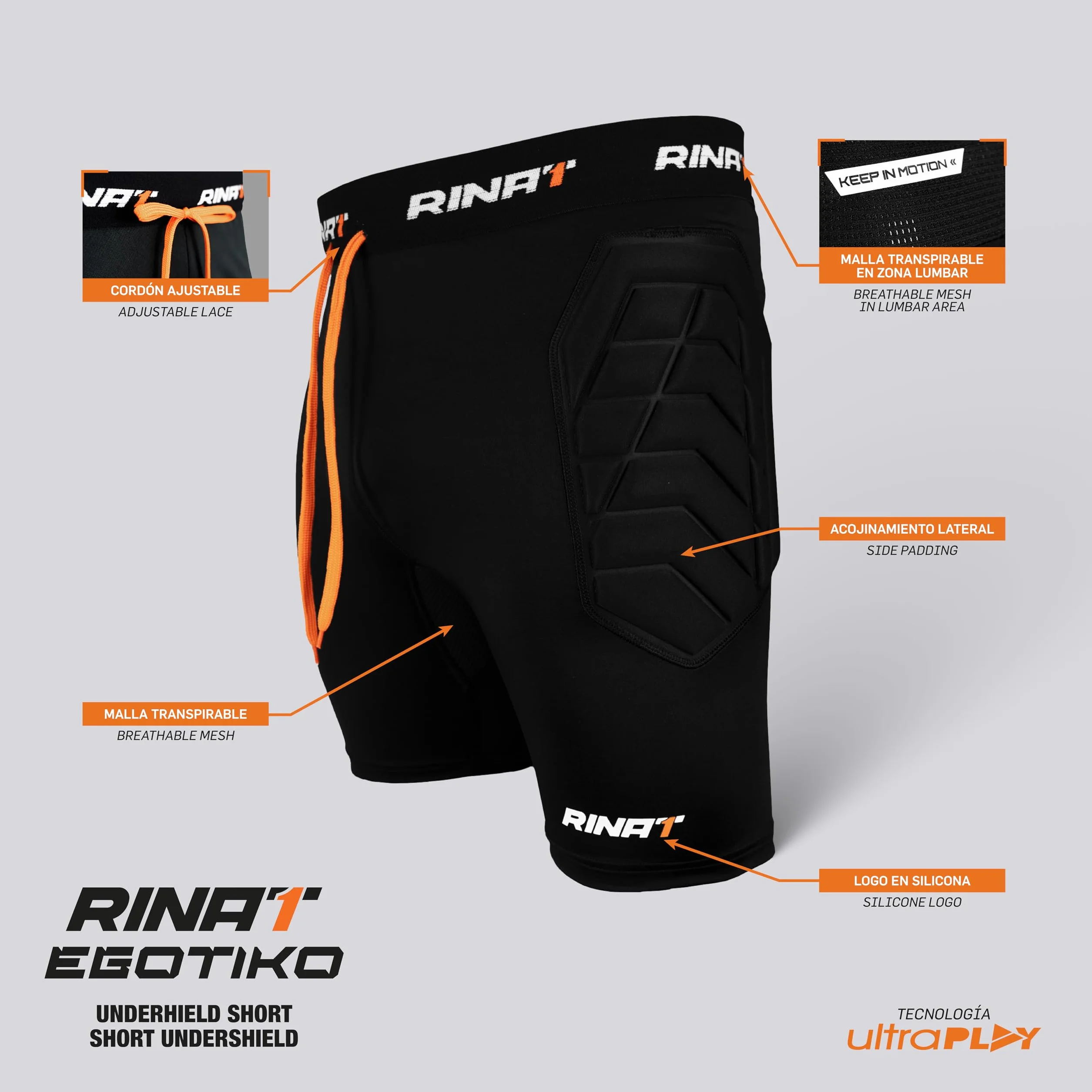 Rinat Pantalón de Portero Short Egotiko, Unisex Adulto