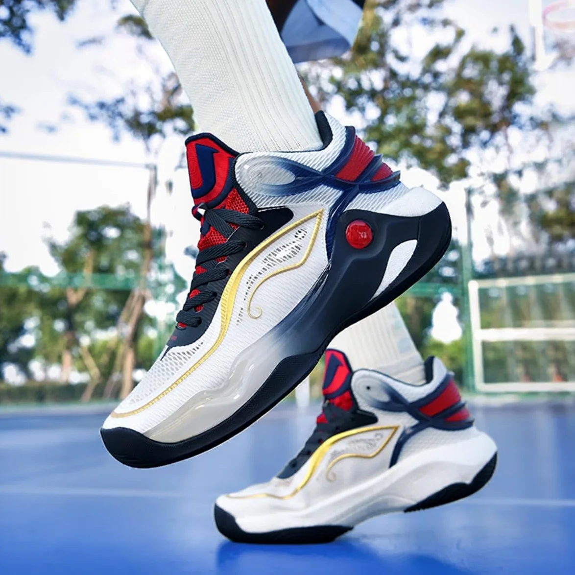 Zapatillas de Baloncesto Zapatillas de Baloncesto entrenadoras de Baloncesto cómodas Zapatillas Transpirables de Alta Parte para Hombres y Mujeres Antideslizantes
