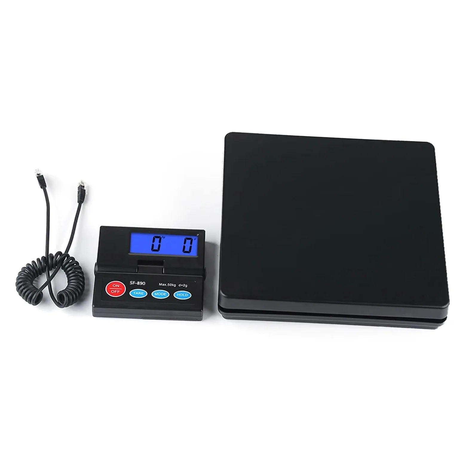 Báscula postal digital de 50 kg de capacidad con precisión 2G, báscula portátil para paquetes, equipaje y correo