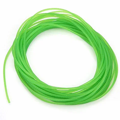 Correa redonda de poliuretano PU 2mm 10m superficie rugosa para accionamiento verde