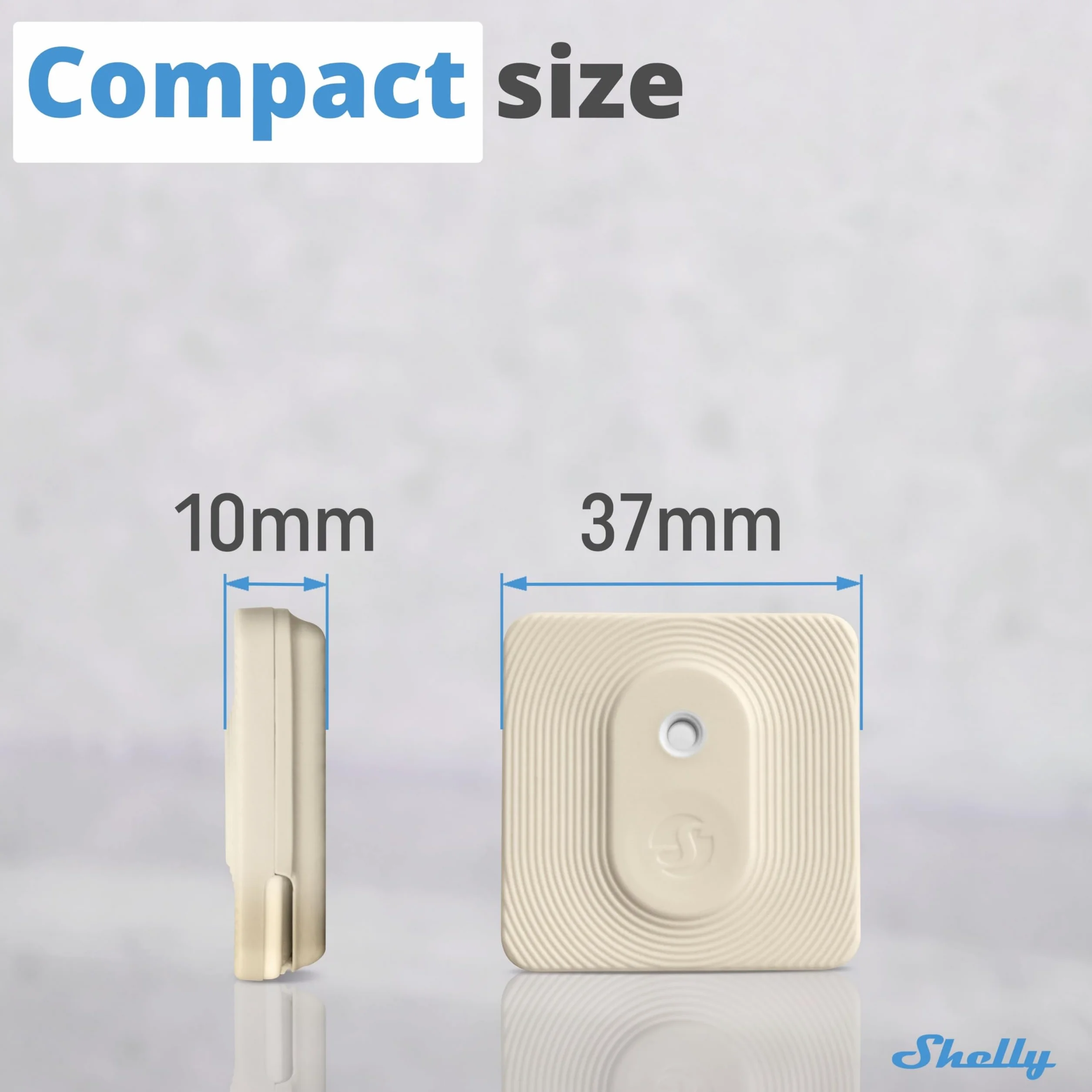 Shelly BLU H&T Marfil Sensor de Temperatura y Humedad Bluetooth IP54 Termómetro Higrómetro Inteligente