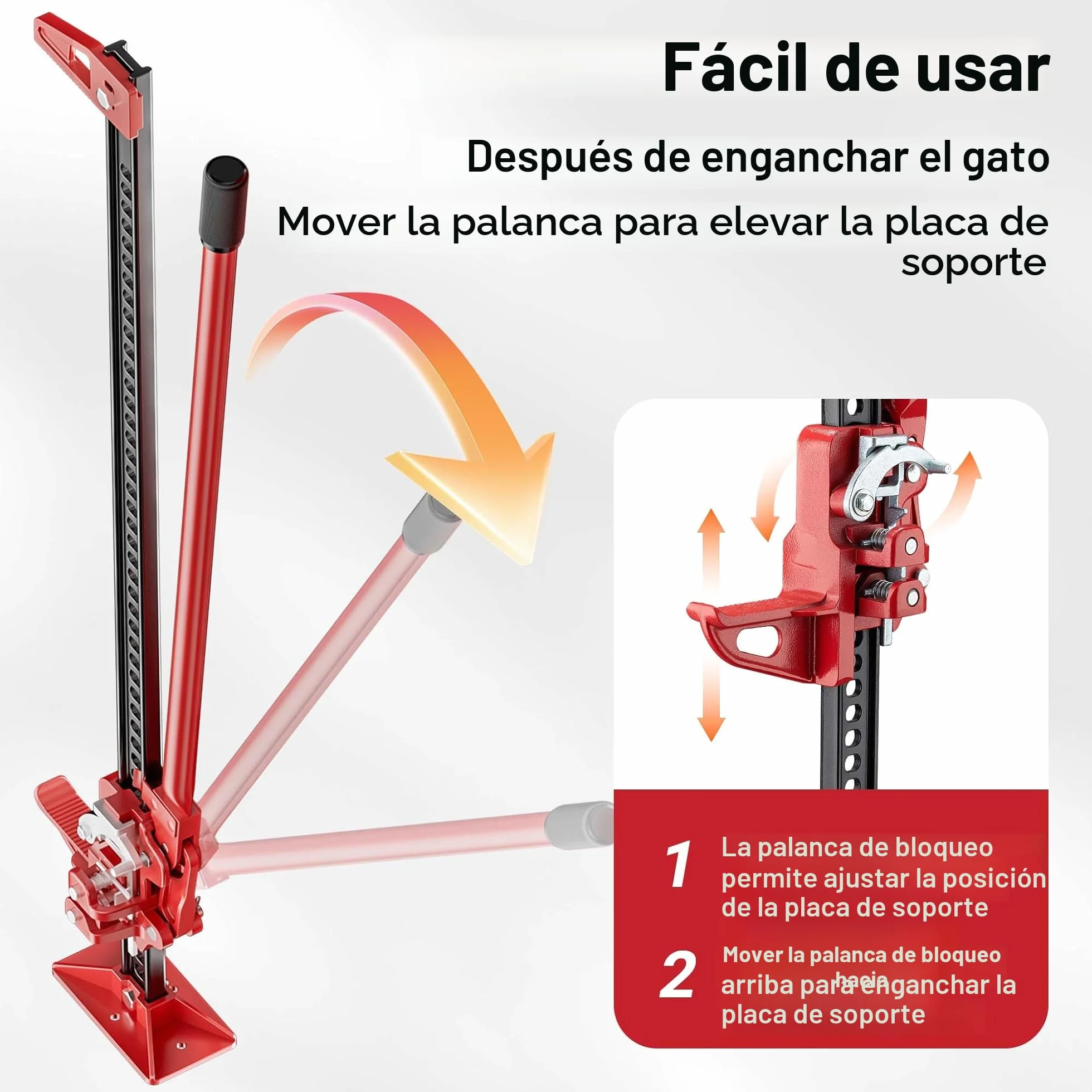 WilTec Gato de trinquete High Lift 3000 kg 12,2-76 cm