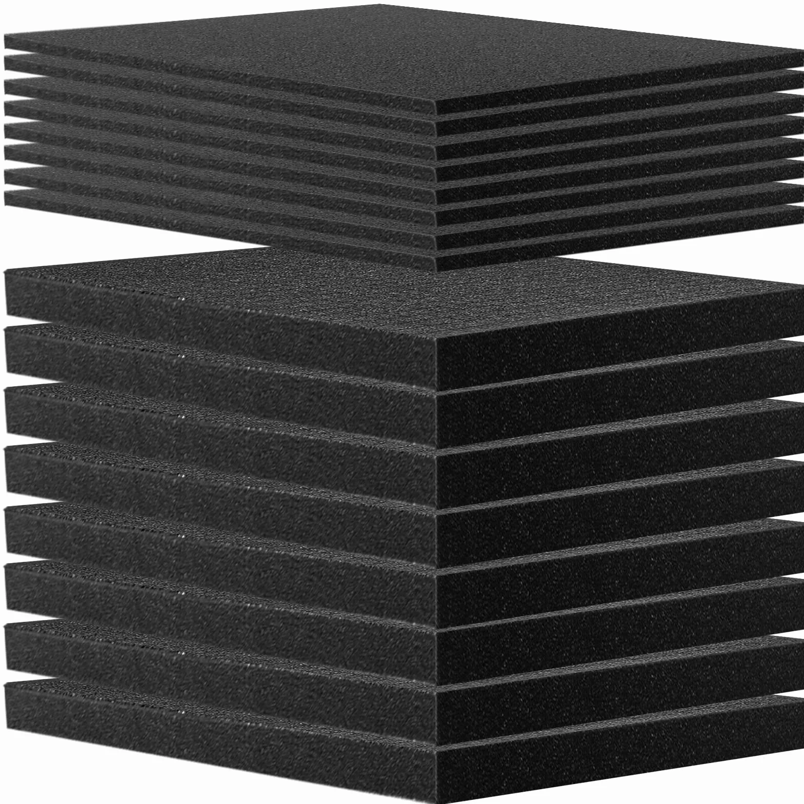 Espuma de rejilla 8 piezas 300x300x10mm 8 piezas 300x300x25mm inserto para maletín protector tableta