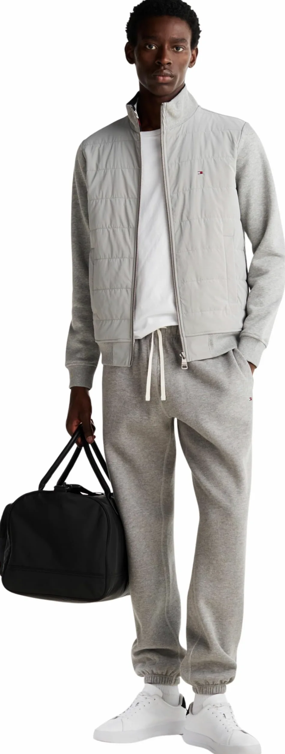 Tommy Hilfiger Sudadera con Cremallera Hombre Mix Zip Thru Stand Cuello Vuelto