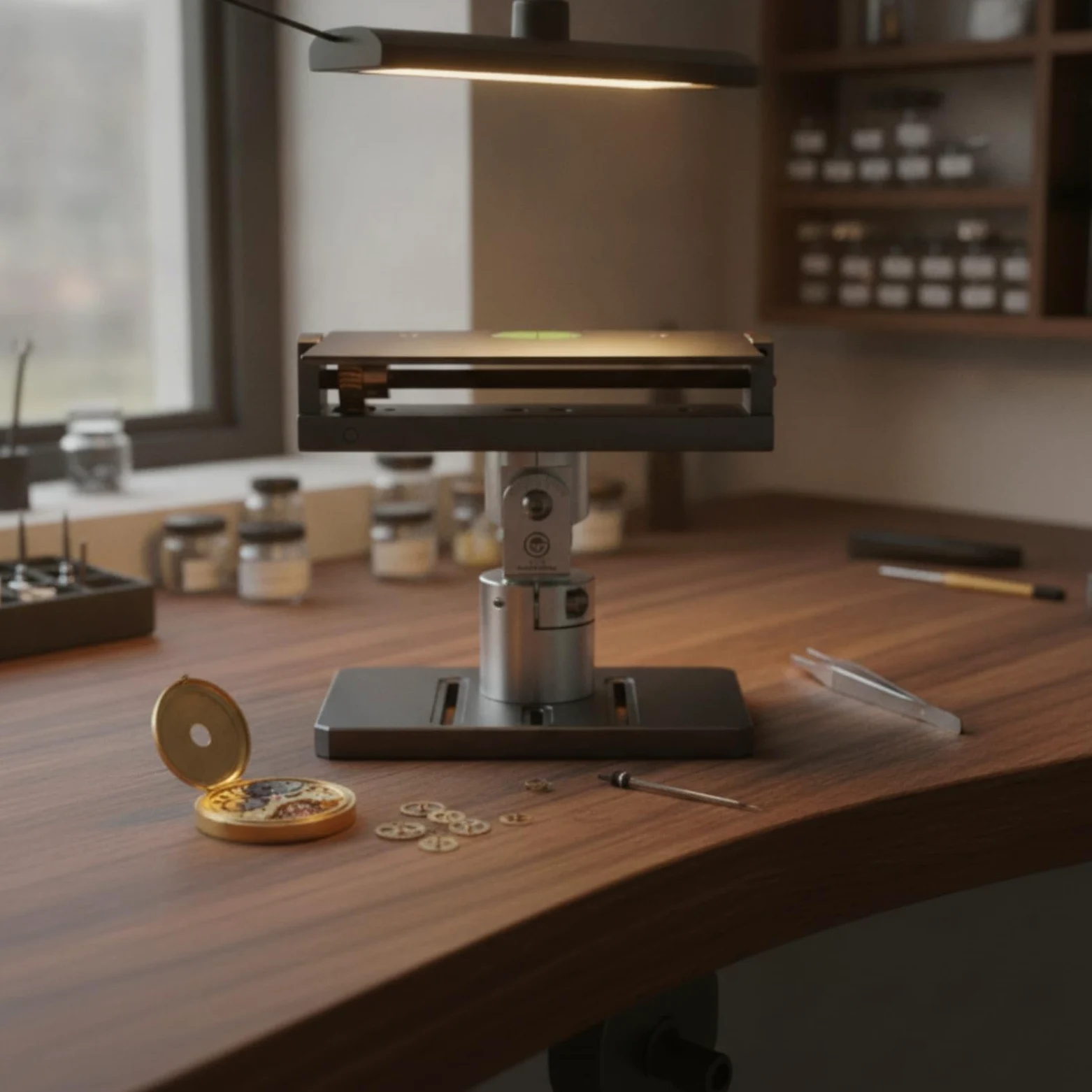 Tablero con Estable Soporte con Base Versátil Herramienta para Relojeros, Joyeros