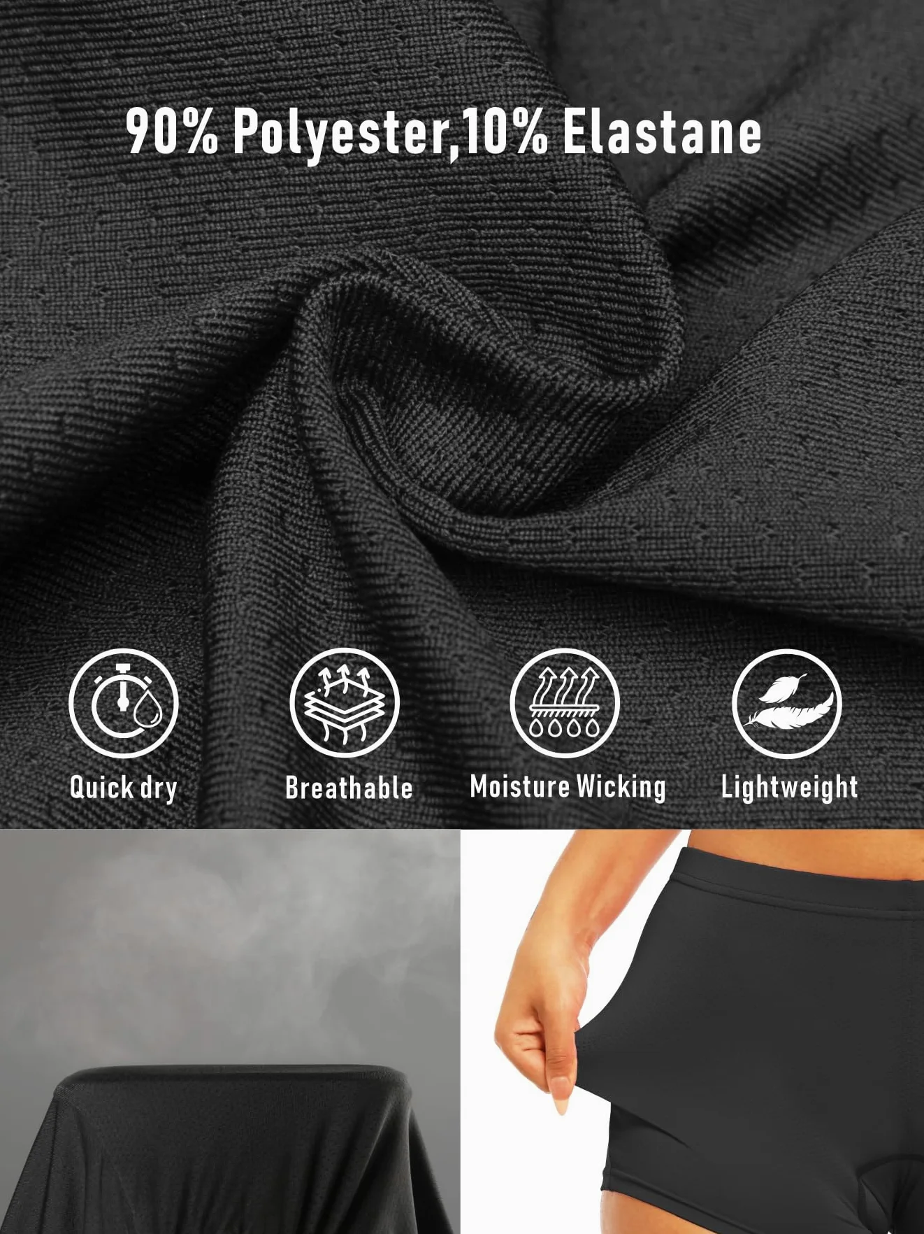 Ropa Interior de Ciclismo para Mujer 4D Pantalones Cortos de Bicicleta Acolchados Ligeros Pantalones Cortos de Ciclismo Transpirables diseño ergonómico