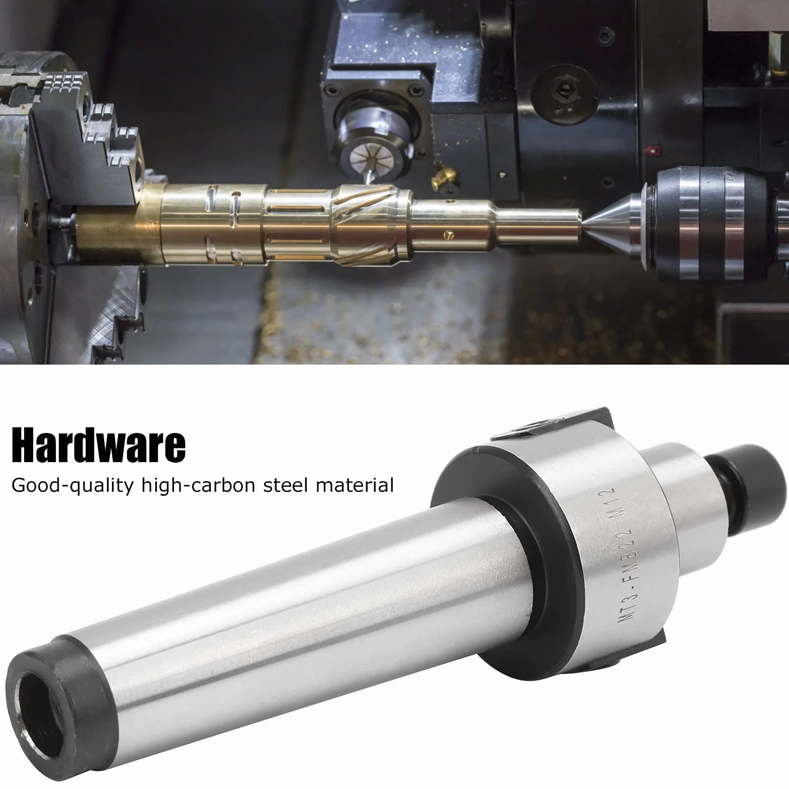 Portaherramientas para fresadora MT3 FMB22 M12 barra fresado CNC acero carbono cono 1:19,922 rosca M12