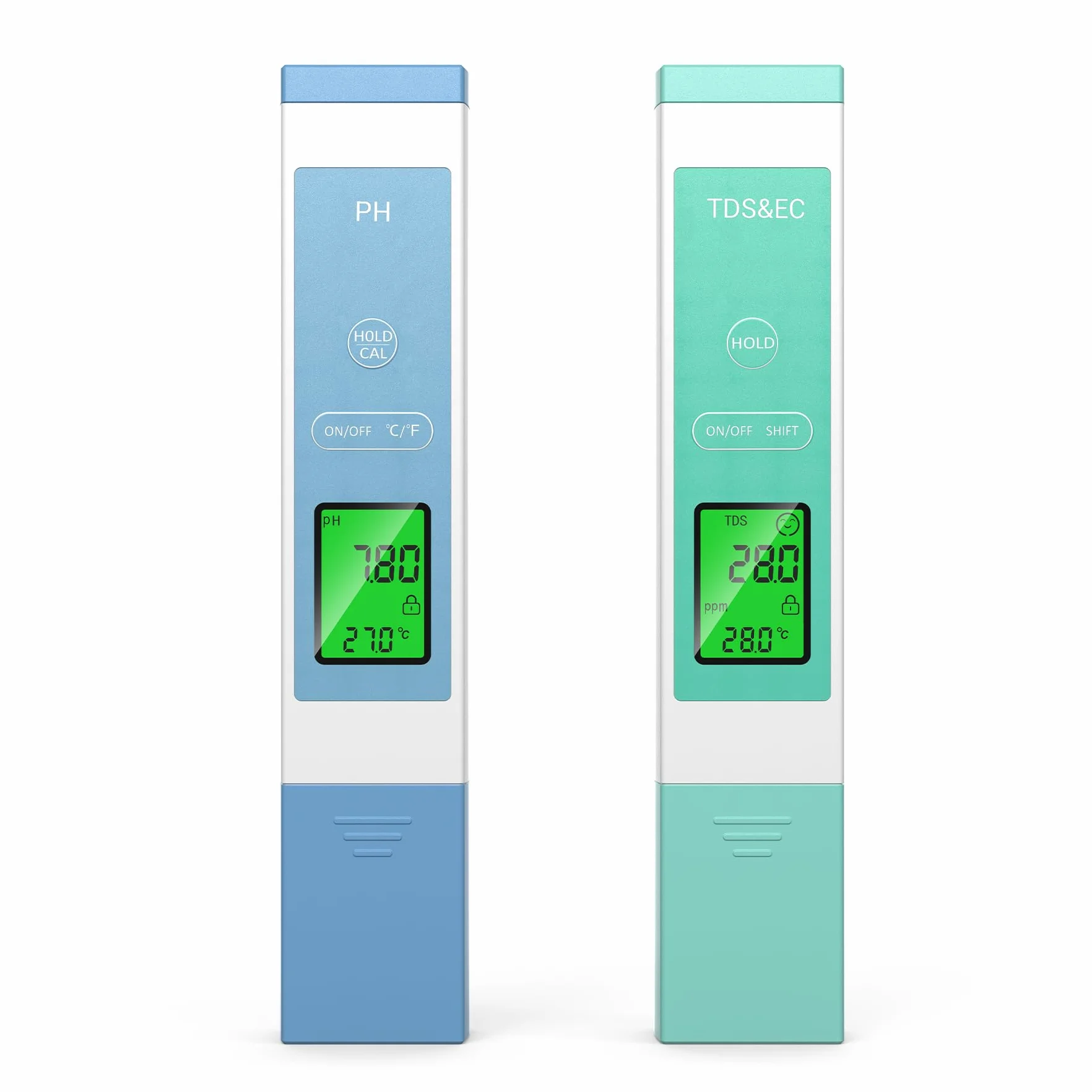 Forever Speed Medidor de pH Agua 4 en 1 pH Meter pH/TDS/EC/Temperatura para Piscina SPA Acuario